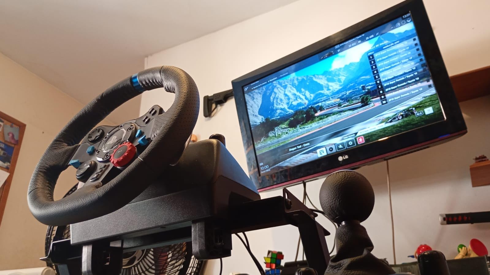 Racing Wheel Stand, Height Adjustable Steering Wheel Stand Racing Simulator Cockpit for Logitech G920 G29 G923 G27 G25, Thrustmaster T300RS TX F458 T500RS T150 customer photo 1