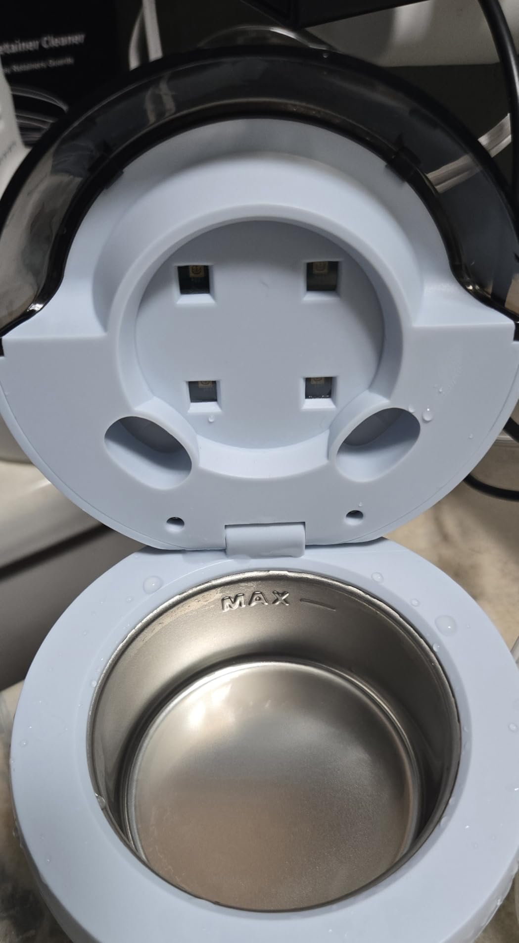 Dental Ultrasonic Retainer Cleaner Machine, 45kHz Ultrasonic Denture Cleaner with 200ML Capacity & 4 Modes for Dental Cleaning Pod, Aligners, Mouthguards, Retainers, Jewelry customer photo 1