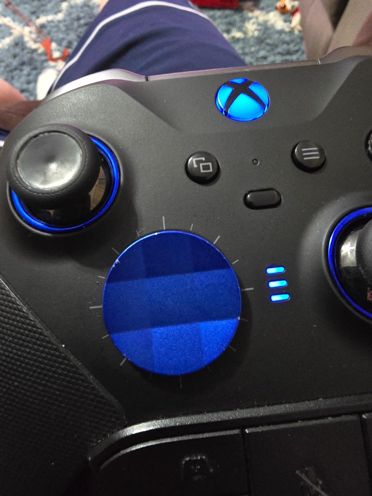 LiXiongBao 2 in 1 Metal D-Pads Set for Xbox Elite Series 2 Controller, Replacement Parts Directional Pad Button Kits for Xbox Controller Series 2 Core/Elite Series 2 Controller,excellent grip(Blue) customer photo 1