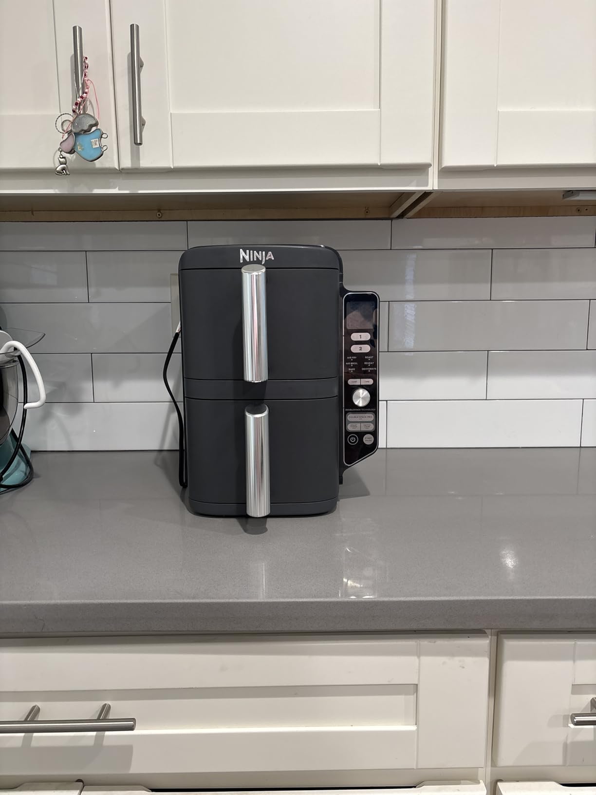 Ninja Air Fryer, 10QT DoubleStack XL 2-Basket, Compact Design, Cooks 5lb Whole Chicken, 6-in-1 Air Fry, Roast, Bake & More, Grey, SL401 customer photo 1