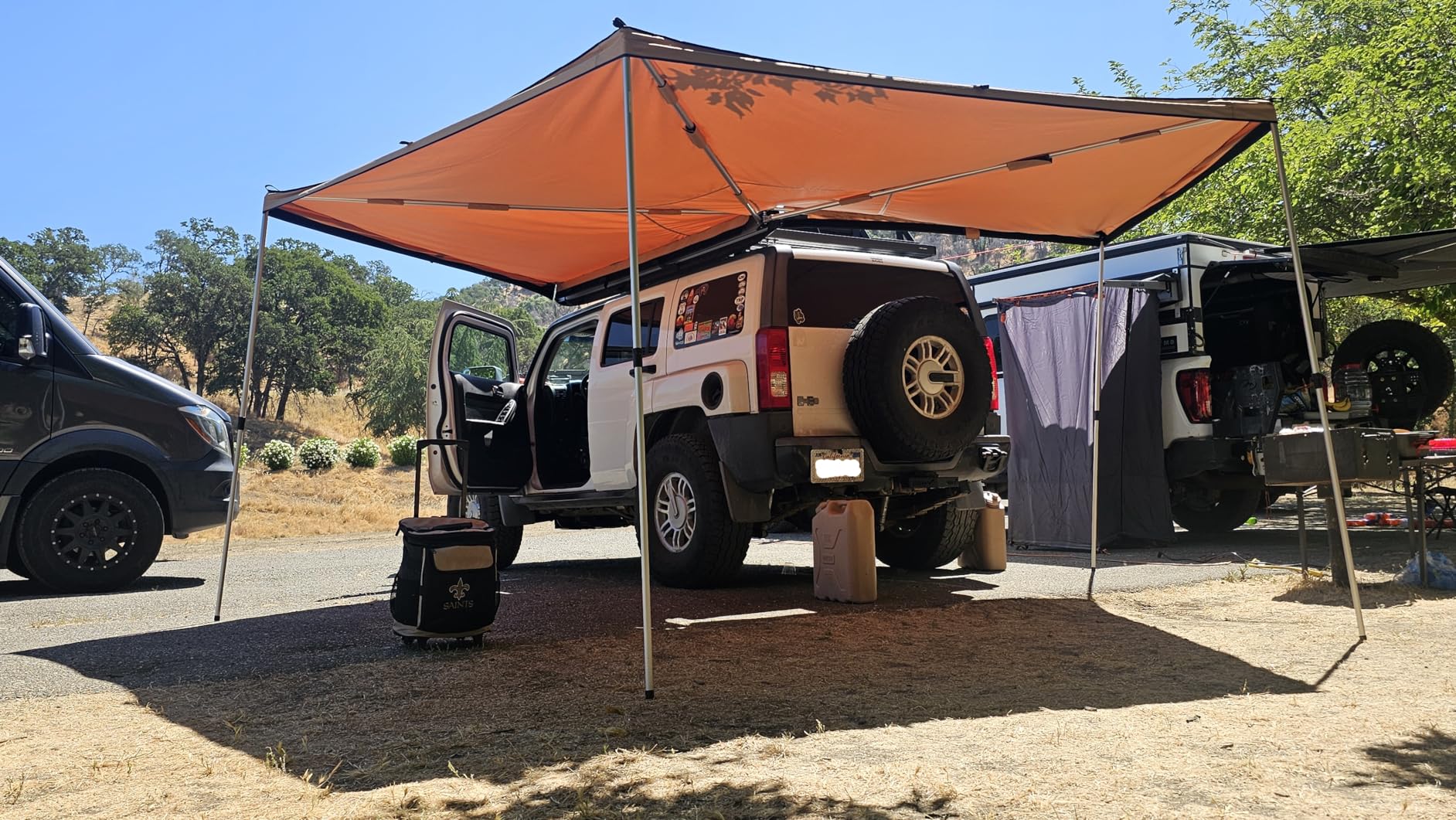 VEVOR 270 Degree Awning, Ultimate Sun Protection Vehicle Awning, Waterproof UV50+ Car Side Awnings with Carry Bag, All-Weather Free-Standing Overland Awnings Car Shelter for SUV Van Truck Camping customer photo 1