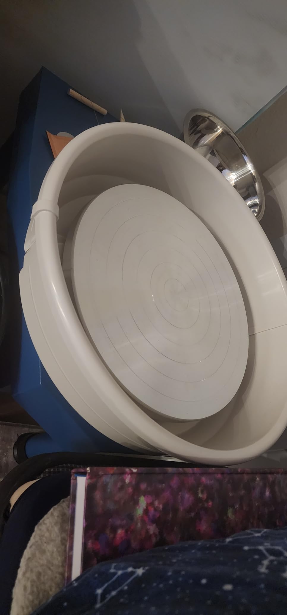 Huanyu Pottery Wheel Ceramic Machine 35cm/14in with Foot Pedal & LCD Screen, Electric Pottery Forming Machine Detachable Basin 250W Art Clay DIY Sculpting Tool Kit customer photo 1