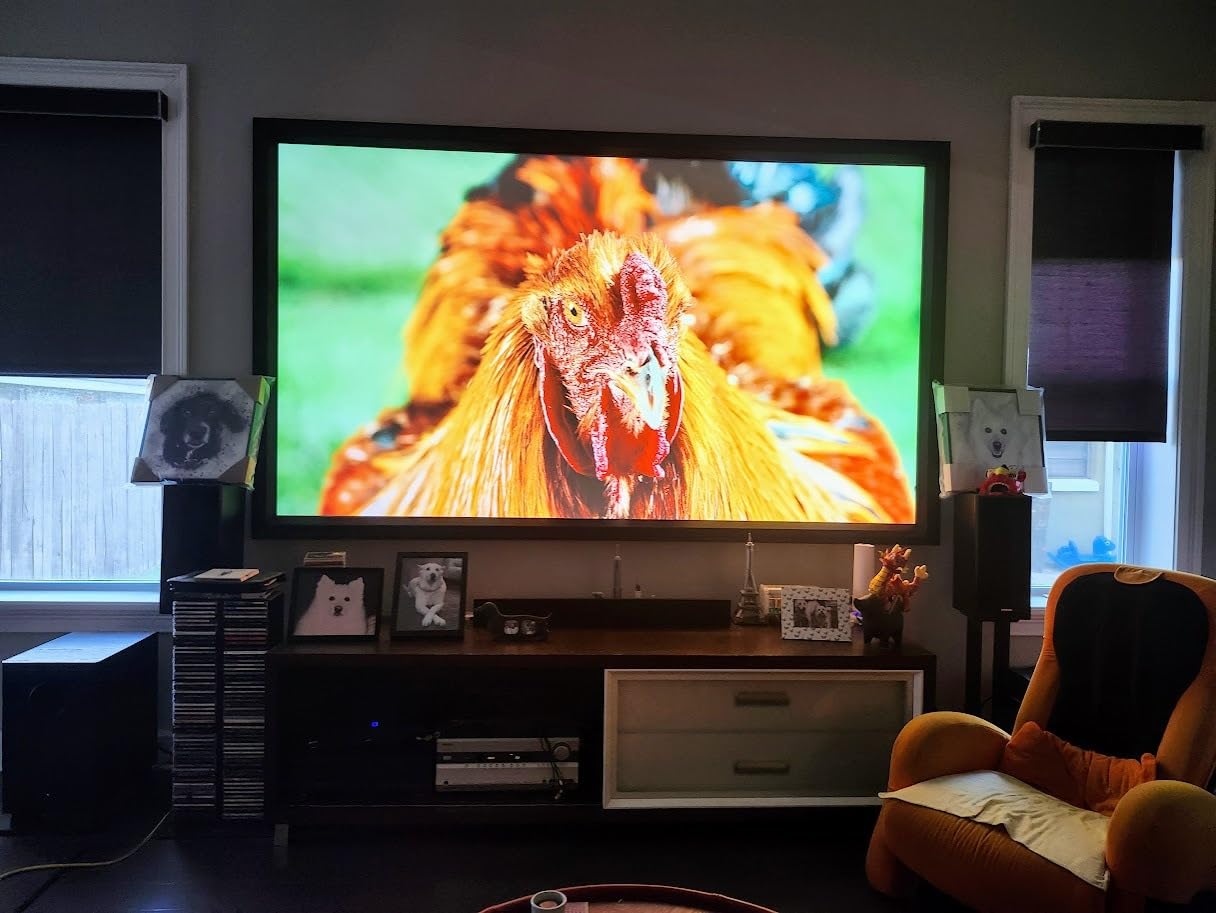 Dangbei DBOX02 Laser Projector 4K GTV, 2450 ISO Lumens, Netflix Officially Licensed, Blu-ray 3D, Home Theater Projector with WiFi and Bluetooth, HDR10+, 200-inch Picture, 2x12W DTS:, Dolby Audio customer photo 2