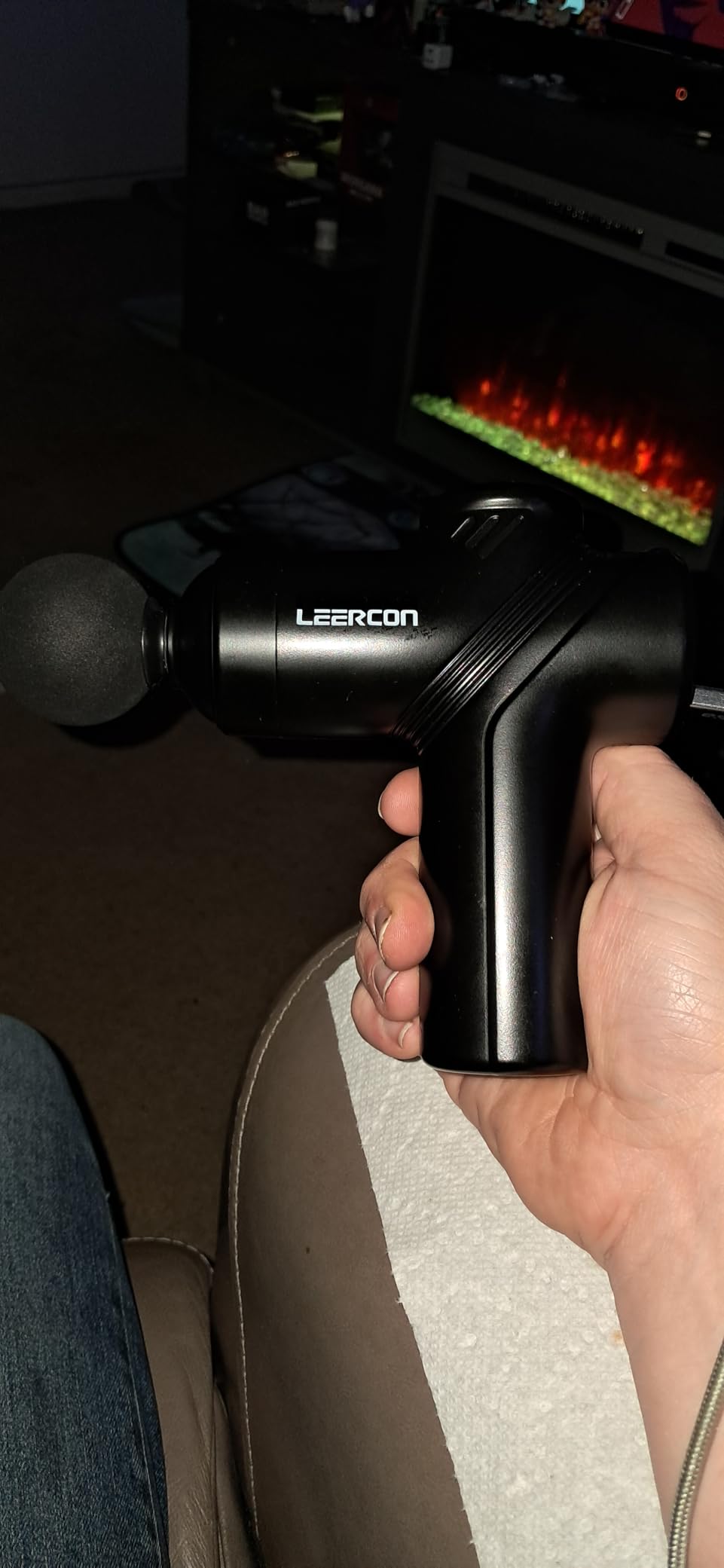 Massage Gun Deep Tissue, Silent Brushless Motor and Portable Massage Gun with 4 Interchangeable Heads for Deep Muscle Relief and Relaxation, Relax Gift customer photo 1