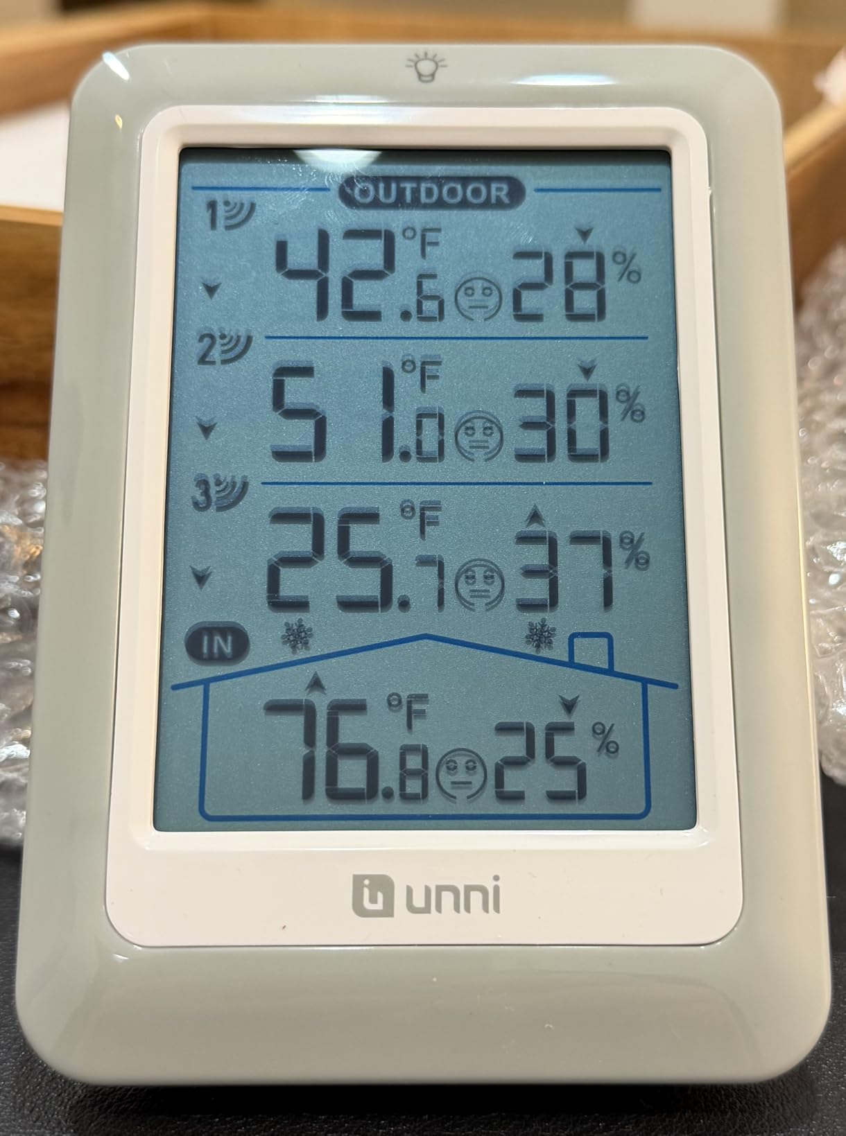 Indoor Outdoor Thermometer Wireless, 4.5 Inch Display Digital Hygrometer Thermometer Temperature Humidity Monitor customer photo 2