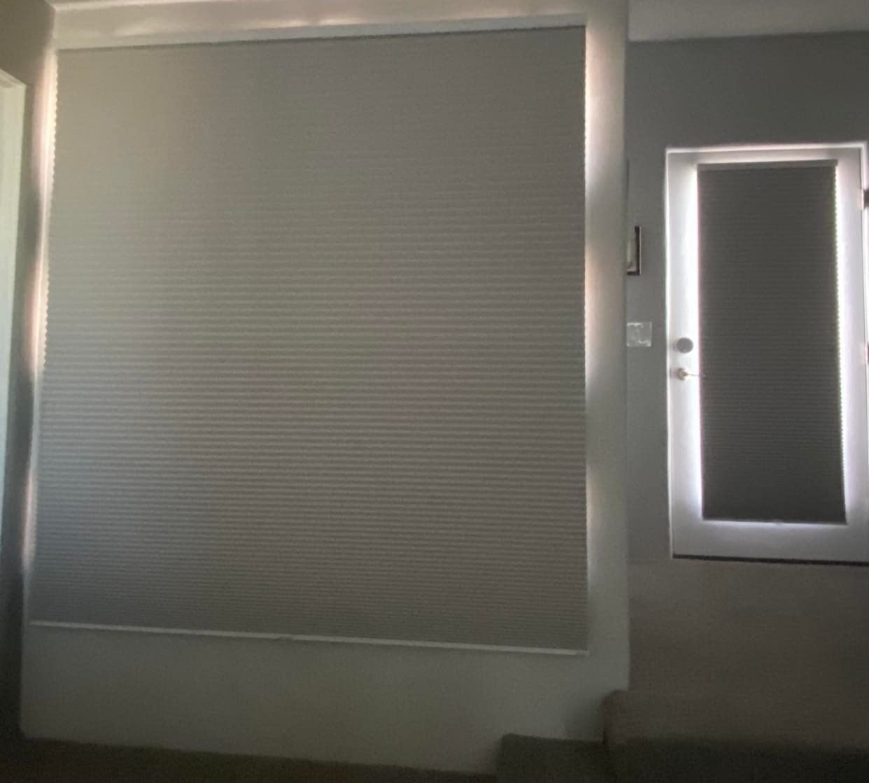 Changshade Motorized Cellular Shade Light Filtering Compatible with Alexa Google SmartThings, Single Cell Electric Blinds Honeycomb Shades with Remote Customized Size Smart Blinds for Windows, Grey customer photo 1