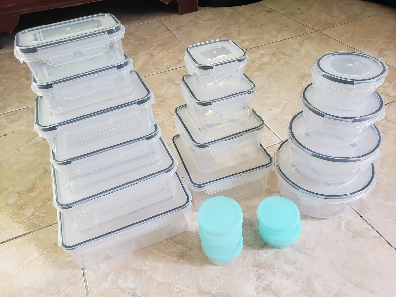 40 Piece Food Storage Containers with Lids(20 Containers & 20 Lids), BPA-Free Plastic Food Containers for Kitchen Storage and Organization, Leak Proof Meal Prep Container, Includes Labels & Pen customer photo 1