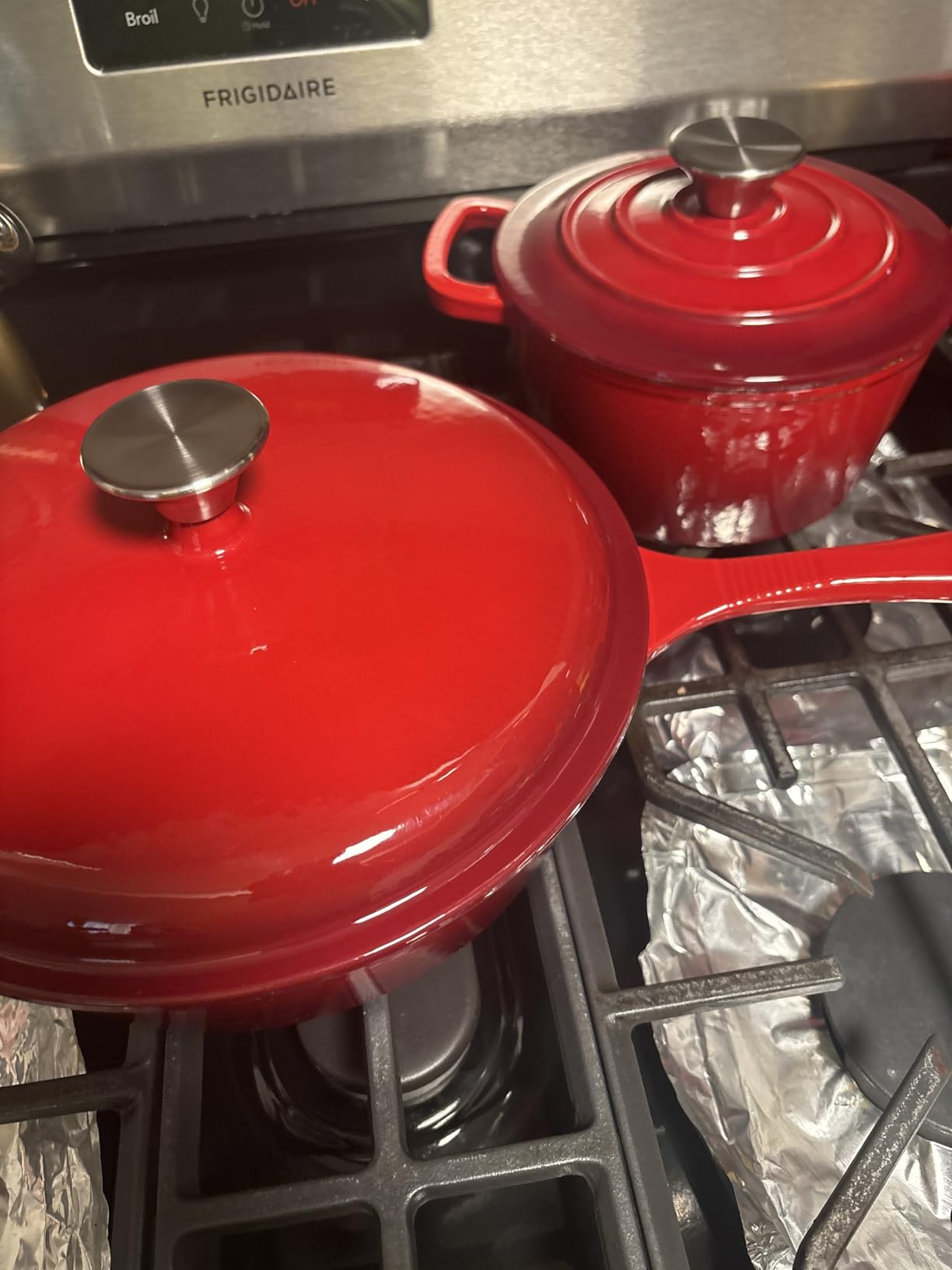 Kitchen Academy Enameled Cast Iron Cookware Sets - 7Pcs Pots and Pans Set Non Toxic, Induction Dutch Oven Set, PFOA&PFAS Free customer photo 2