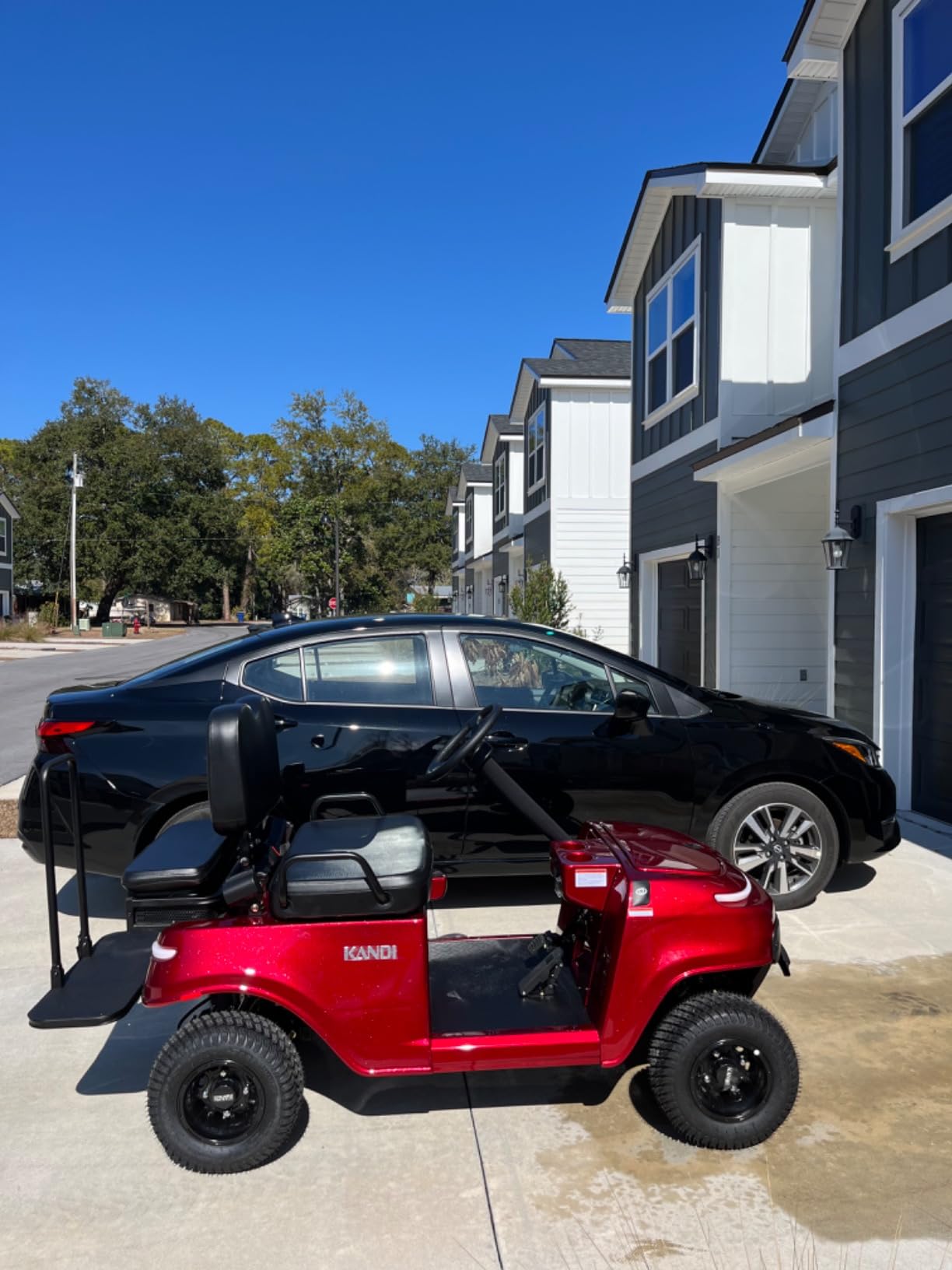 Kandi America Collapsible Mini Golf Cart with Lithium Battery, Portable Electric Golf Cart, 25 Mile Range, Charge with Standard 120V Outlet, 2-Seat Passenger Cruiser, UTV customer photo 1