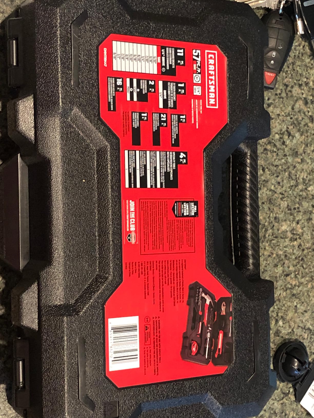 57 Piece Mechanics Tool Set Home Tool Set, Sockets, Ratchet, Screwdrivers, Hammer, Pliers, Hex Keys, Specialty Bits Hand Tools (CMMT99447) customer photo 1