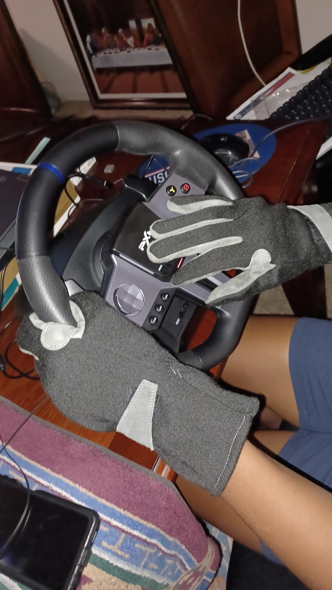 SBL Leather Nomex Racing Gloves, Fire Retardant, Driving, Flying, Pilot, Flame Resistant customer photo 1