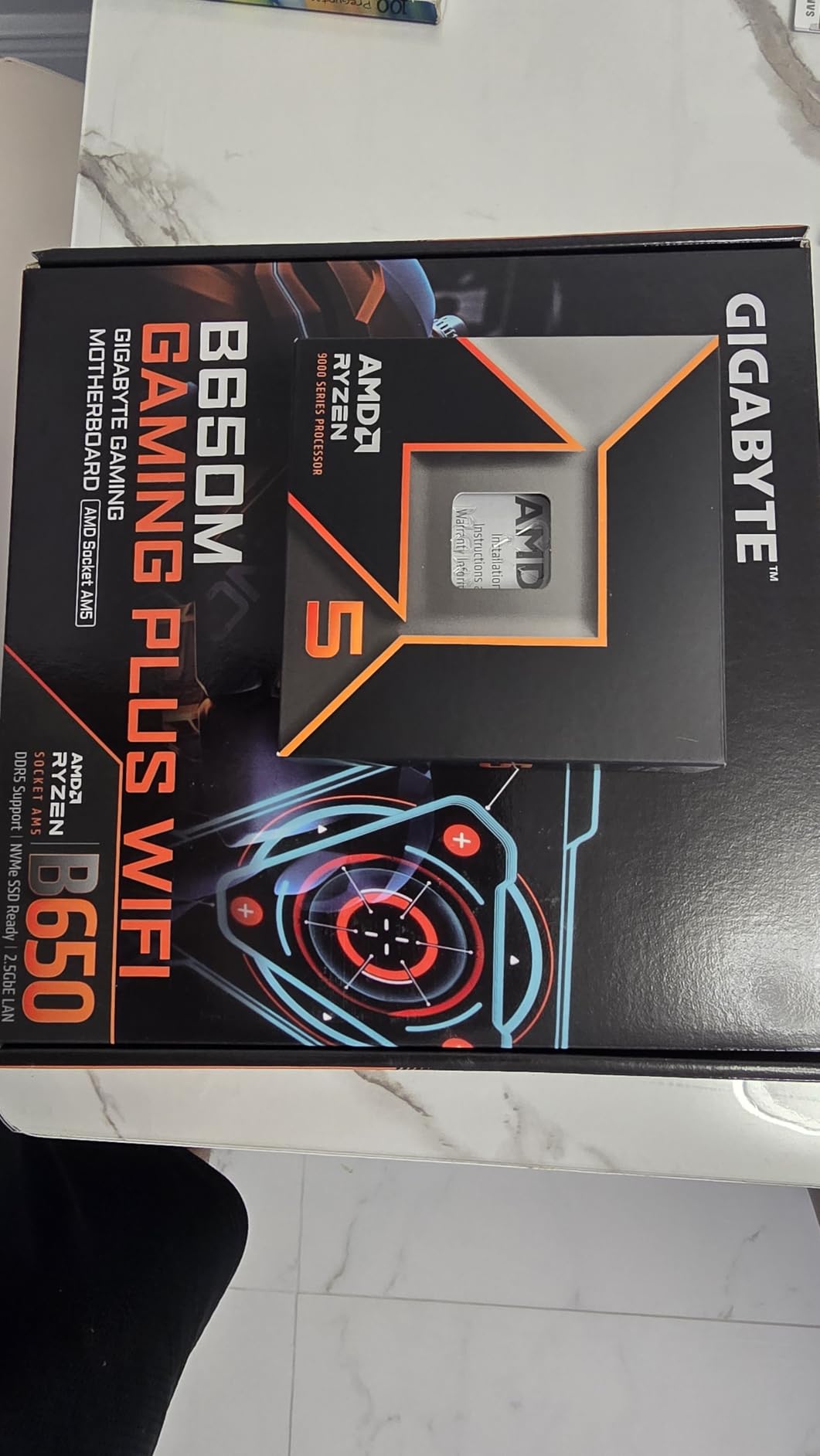 GIGABYTE B650M GAMING PLUS WIFI AMD AM5 mATX Motherboard, Support Ryzen 9000/8000/7000 Series, DDR5, 5+2+2 Power Phase, 2x M.2, PCIe 4.0, USB-C 3.2 Gen 1, WIFI6E, 2.5GbE, EZ-Latch, Q-Flash, RGB Fusion customer photo 1