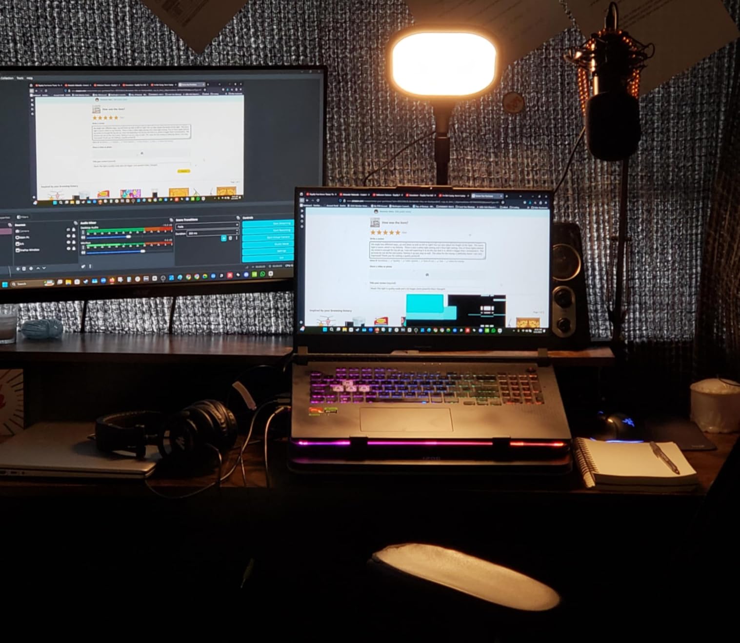 Zoom Lighting for Computer, Adjustable Desk Lighting for Video Calls, 30 Light Modes Video Conference Light, Desk Ring Light with Stand for Webcam, Meetings, Live Stream, Home Office. CRI 97.8 customer photo 1