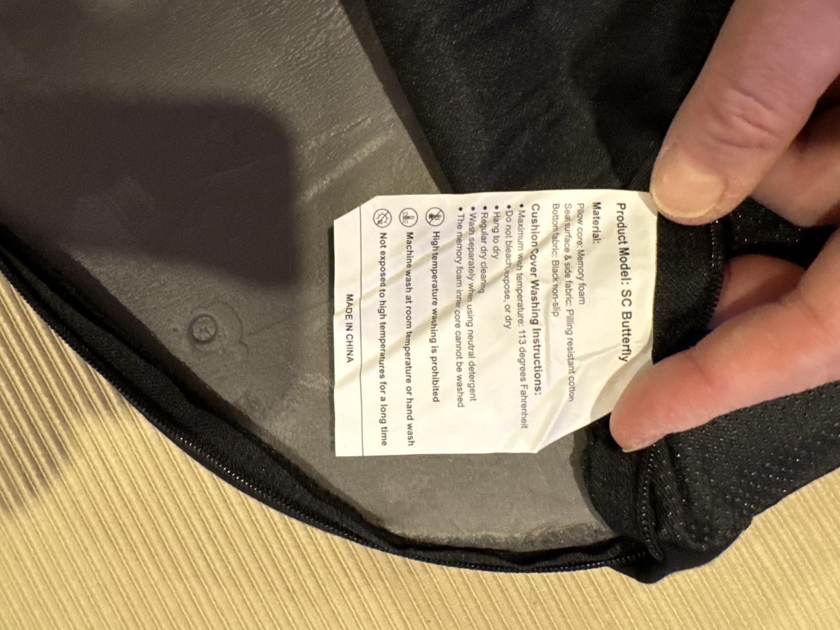 ProtoArc Seat Cushion, Office Chair Cushion for Sciatica, Coccyx Cushion, Ergonomic Memory Foam Seat Cushion for Car, Home, Pressure Relief Pad for Hip, Tailbone, All Day Comfort - Black customer photo 1