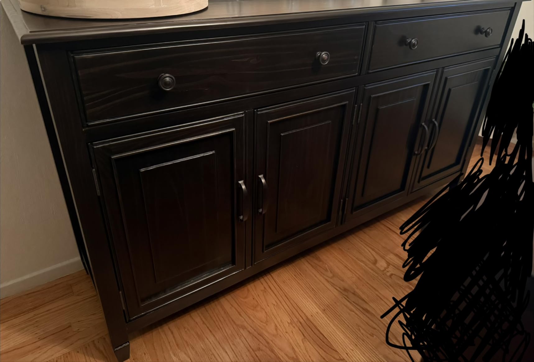 SIMPLIHOME Connaught Buffet - 67 inch Wide Solid Wood 4 Door Sideboard Cabinet in Dark Chestnut Brown, Traditional Dining Room Storage for Kitchen or Living Room with 2 Drawers and Adjustable Shelves customer photo 1