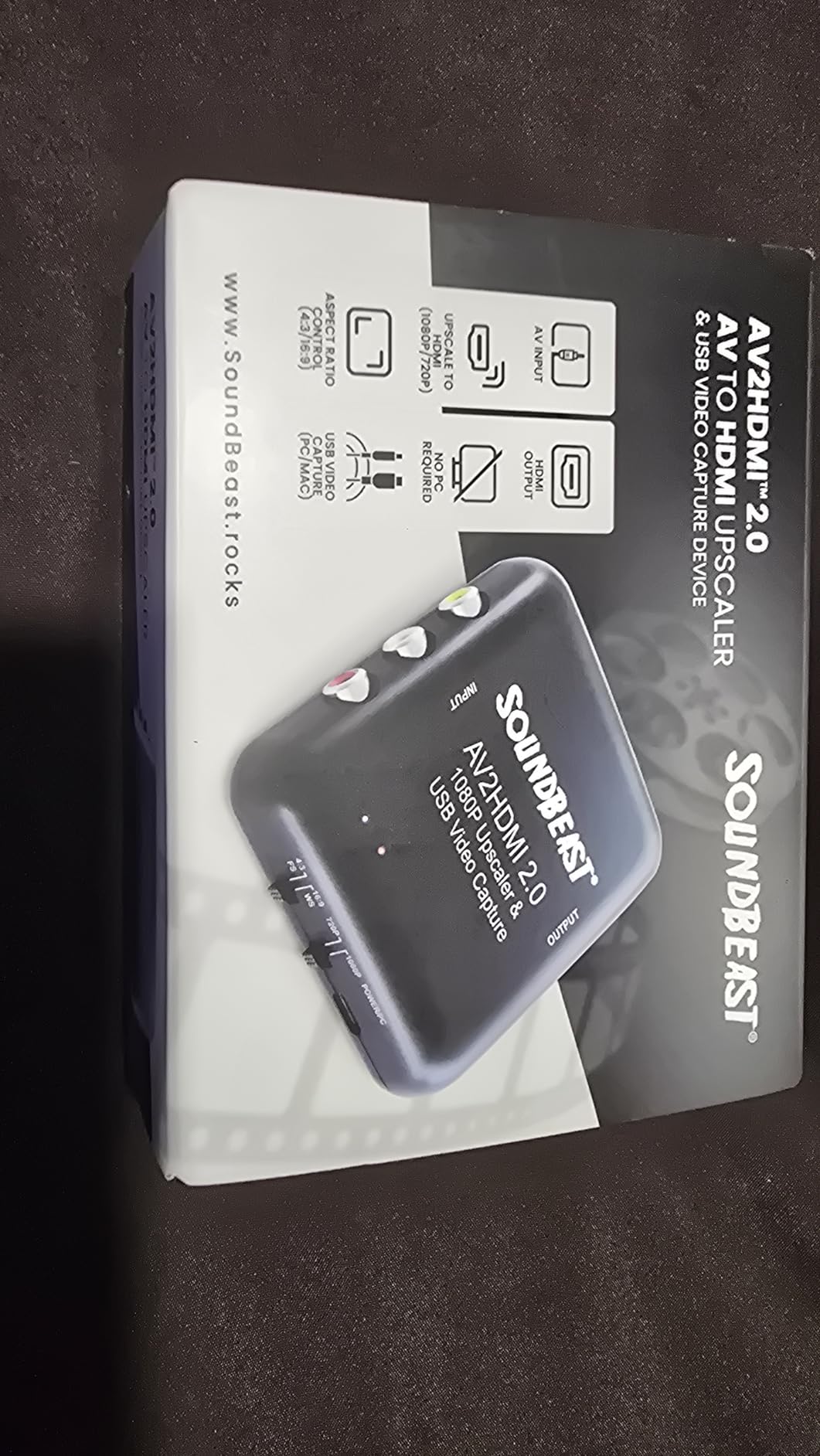 SoundBeast AV to HDMI Converter & Recorder 2.0 - AV RCA Composite to 1080P HDMI TV Upscaler - for VCR, VHS, DVD, Camcorder, Hi8, Gaming - 4:3 Aspect Ratio - USB Video Capture customer photo 1