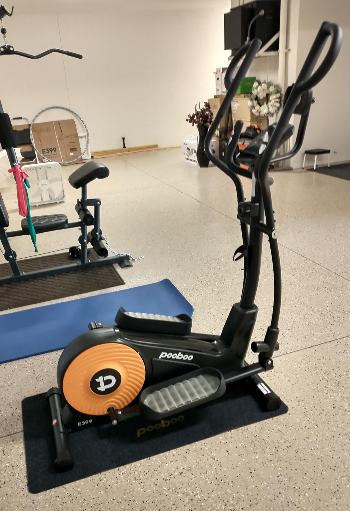 pooboo Elliptical Machine, Elliptical Exercise Machine with 16-Level Resistance & Quiet Magnetic Driving System, Elliptical Machine for Home with LCD Monitor, 15.5-17IN Stride, 350LBS Weight Capacity customer photo 2