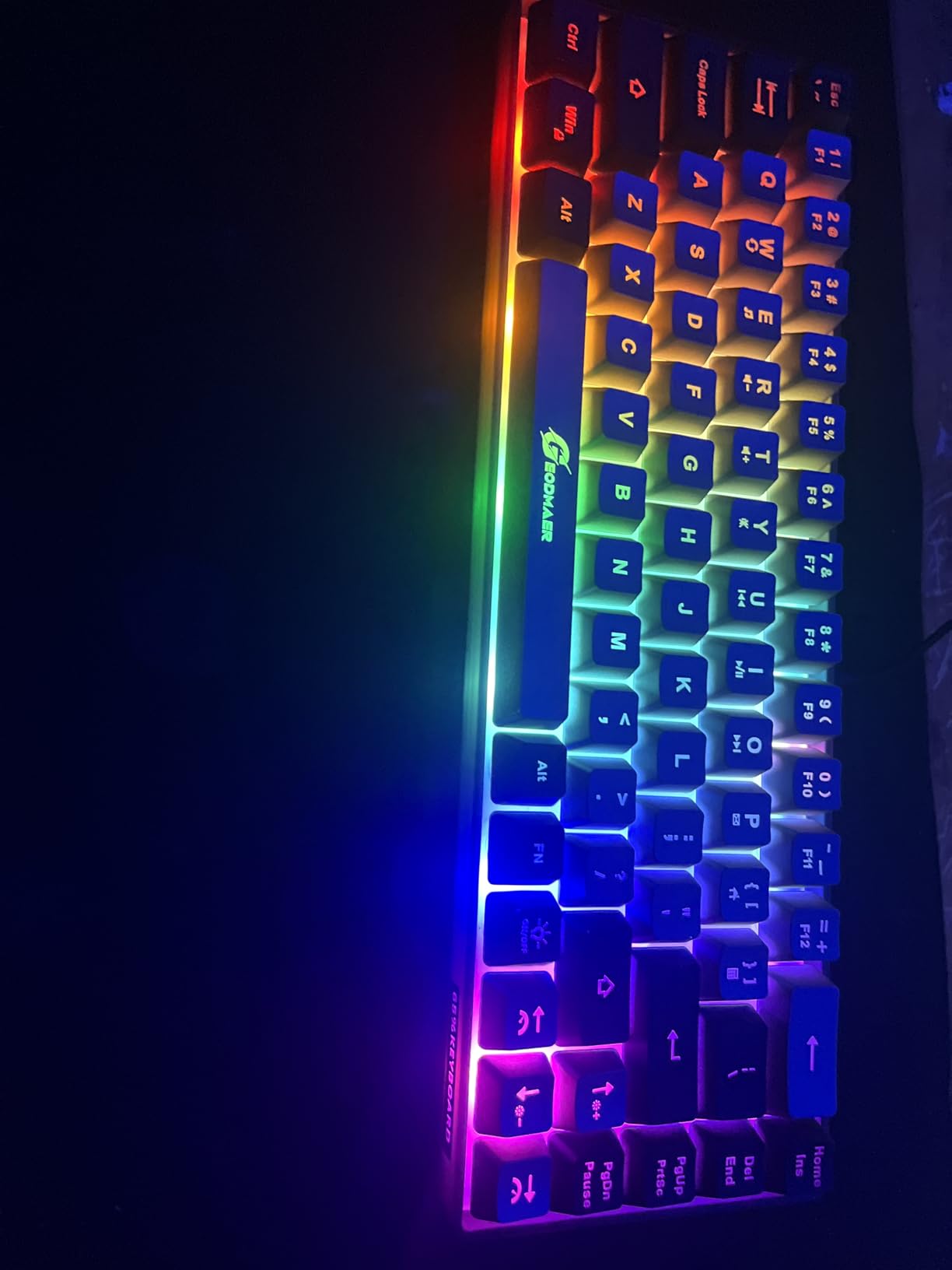 65% Gaming Keyboard, Wired Backlit Mini Keyboard, Ultra-Compact Anti-Ghosting No-Conflict 68 Keys Membrane Gaming Wired Keyboard for PC Laptop Windows Gamer customer photo 2