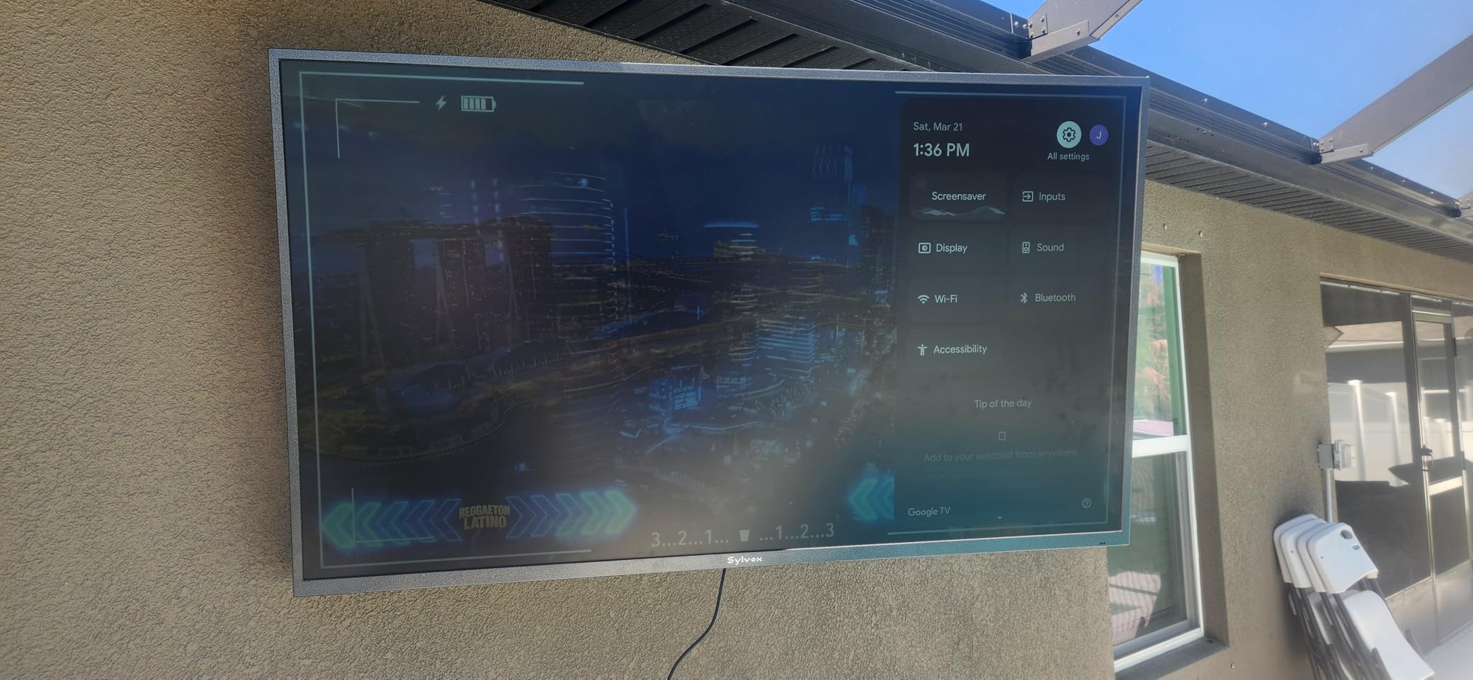 SYLVOX Outdoor TV, 55 inch Smart TV Waterproof Outdoor TVs, 4K Weatherproof Television for Outside customer photo 1