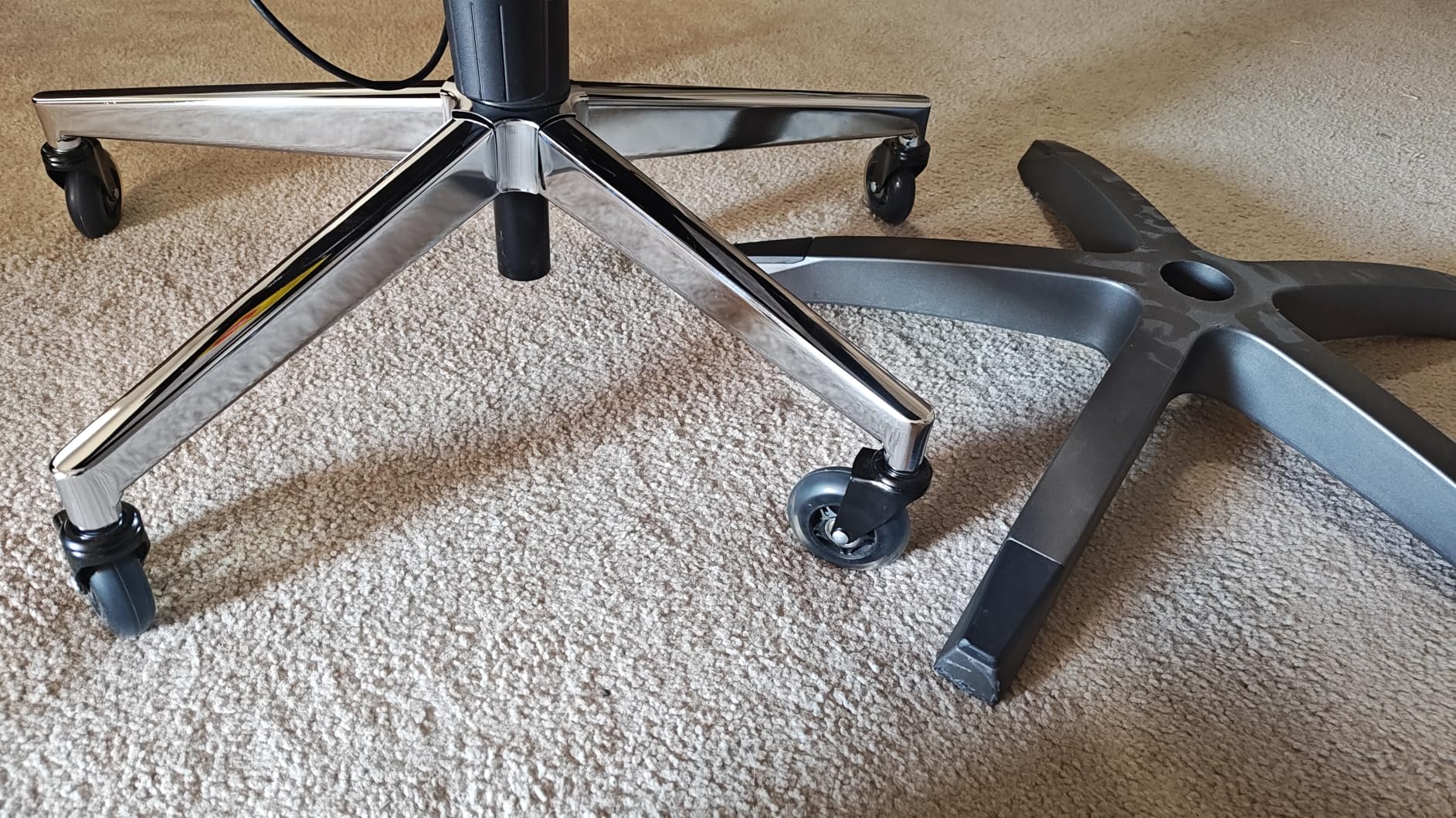 Office Chair Base Replacement (3300 lbs) - Heavy Duty Alloy Office Chairs Base Replacement, Office Chair Reinforced Metal Legs customer photo 1