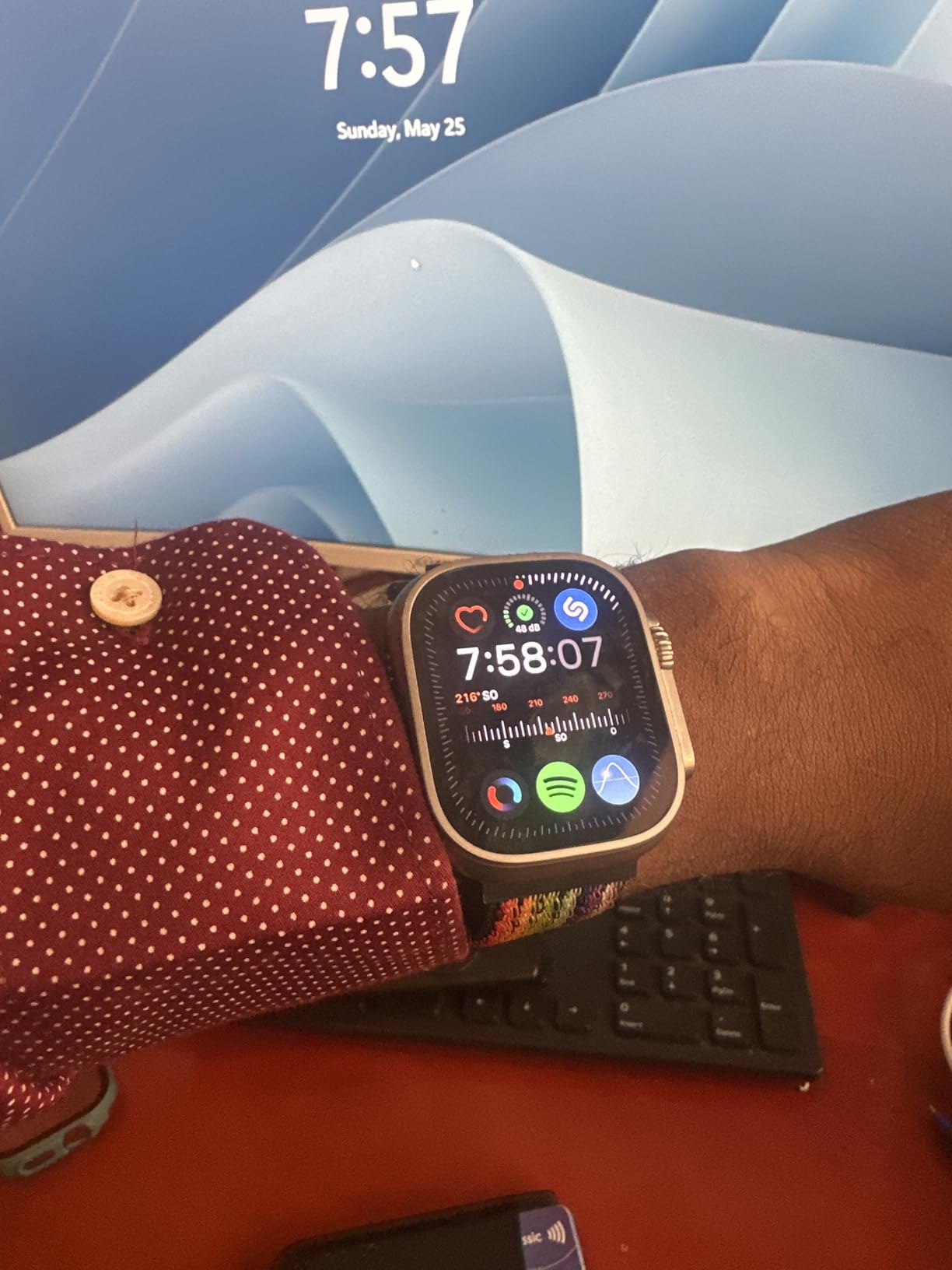 Apple Watch Ultra 2 [GPS + Cellular, 49mm] - Rugged Titanium Case & Blue Alpine Loop - Small (Renewed) customer photo 2