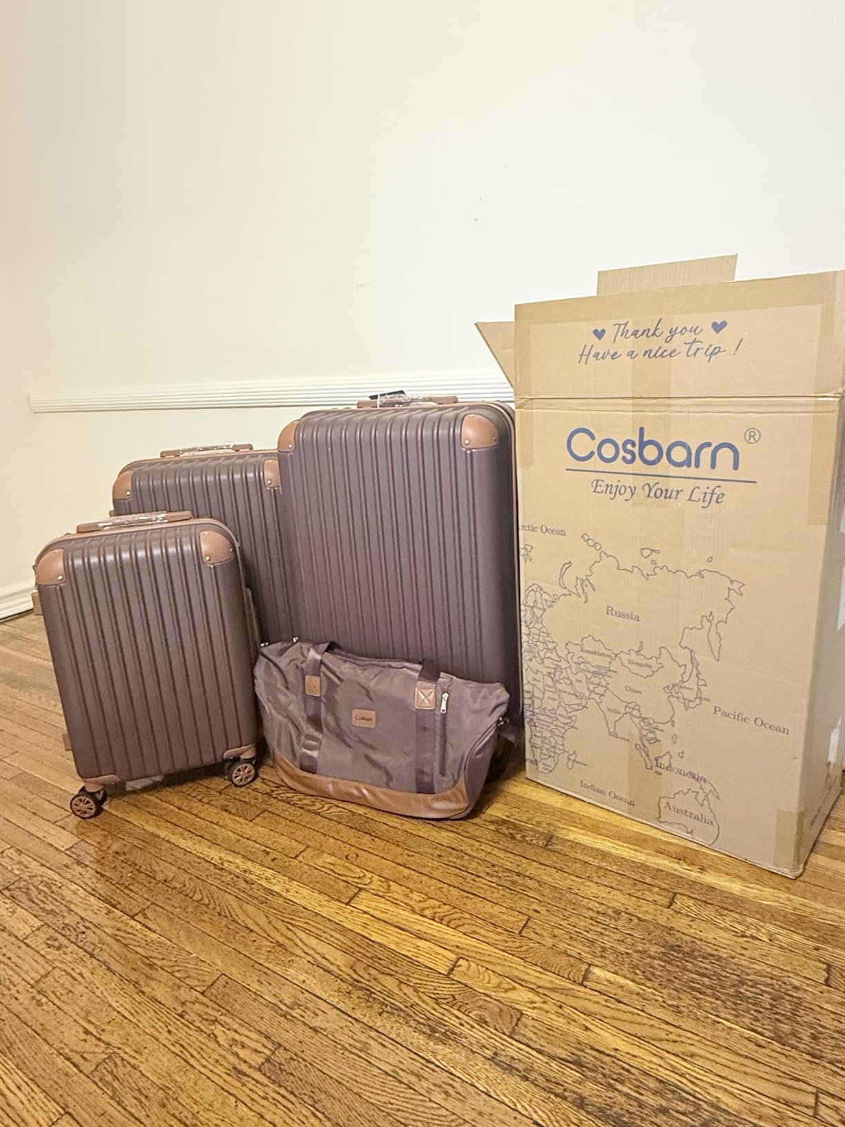 Luggage Sets 5 Piece Suitcases with Wheels, Suitcase Set ABS Hard Case Luggage with TSA Lock Spinner Wheels Durable Travel Luggage customer photo 1