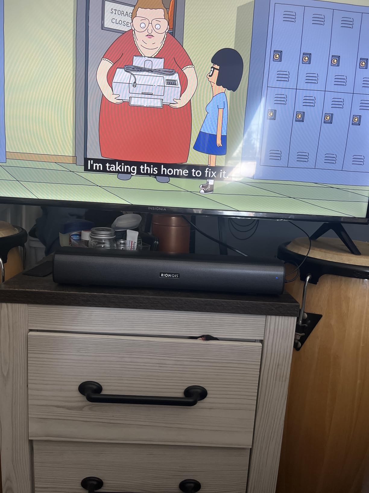 Sound Bar for Smart TV, Soundbar for TV with Bass Reflector and Easy Set up, Home Audio Surround Sound System for TV PC Projector, Wall Mountable customer photo 2