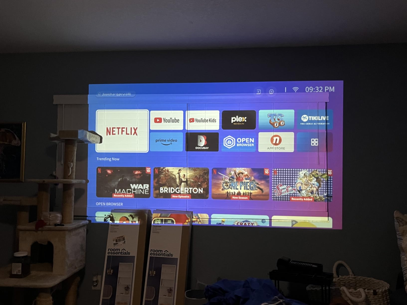 Aurzen EAZZE D1 Smart Projector with WiFi and Bluetooth, Officially-Licensed APP, Auto Focus/Keystone, DoIby Audio 16W Speakers, Native 1080P, HDR10, 4K Support, Portable Mini Outdoor Movie Projector customer photo 2