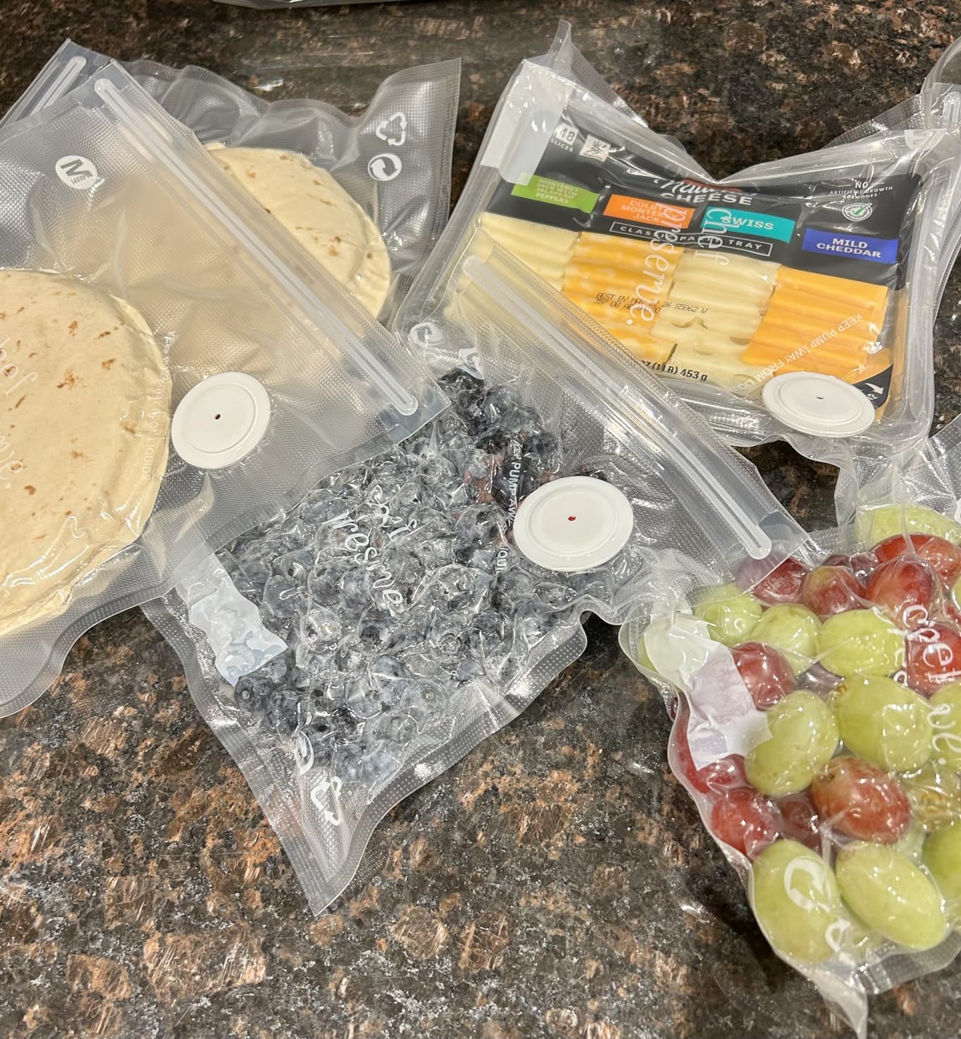 Chef Preserve Compact Vacuum Sealer for Food (Vacuum Sealer Machine + 30 Reusable Vacuum Bags) Powerful Handheld Vacuum Sealer Machine, Seal Meal Saver, Portable Food Sealer customer photo 1