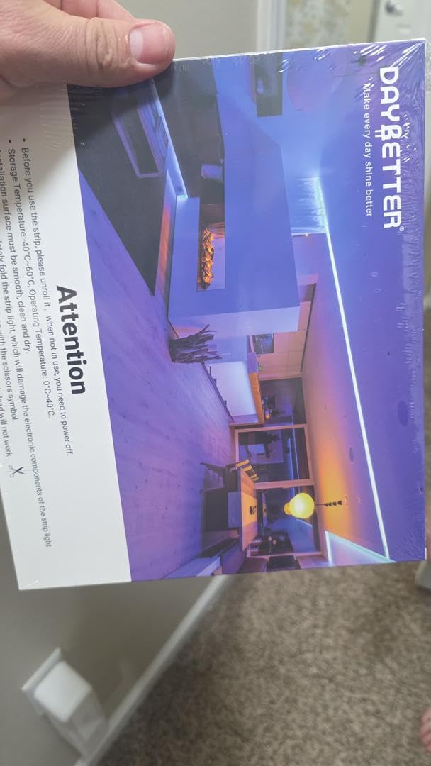 DAYBETTER LED Strip Lights 130ft Lights Strip for Bedroom, Desk, Indoor Room Bedroom Brithday Gifts RGB Decor with Remote and 24V Power Supply customer photo 1