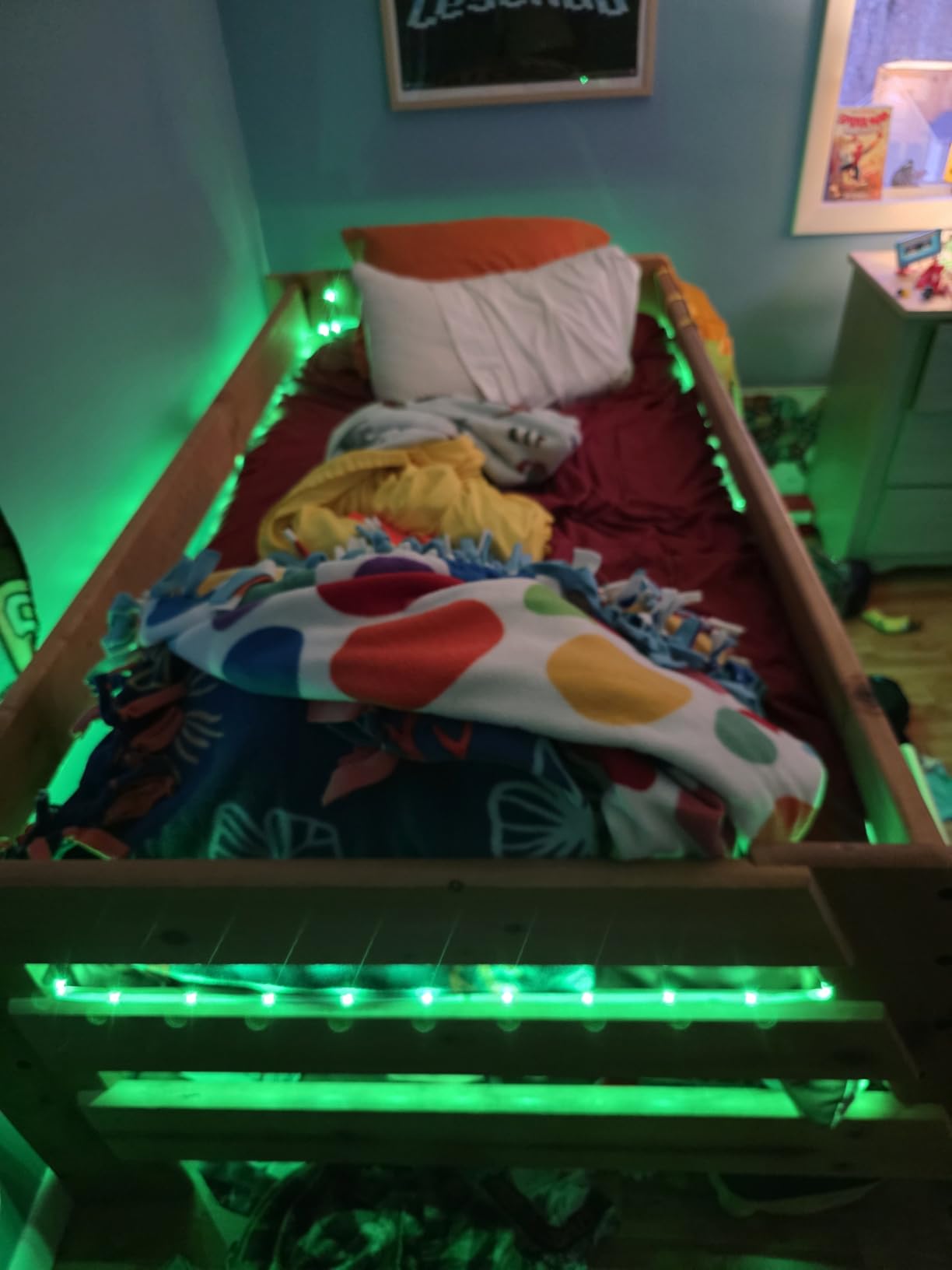 DAYBETTER LED Strip Lights 130ft Lights Strip for Bedroom, Desk, Indoor Room Bedroom Brithday Gifts RGB Decor with Remote and 24V Power Supply customer photo 2