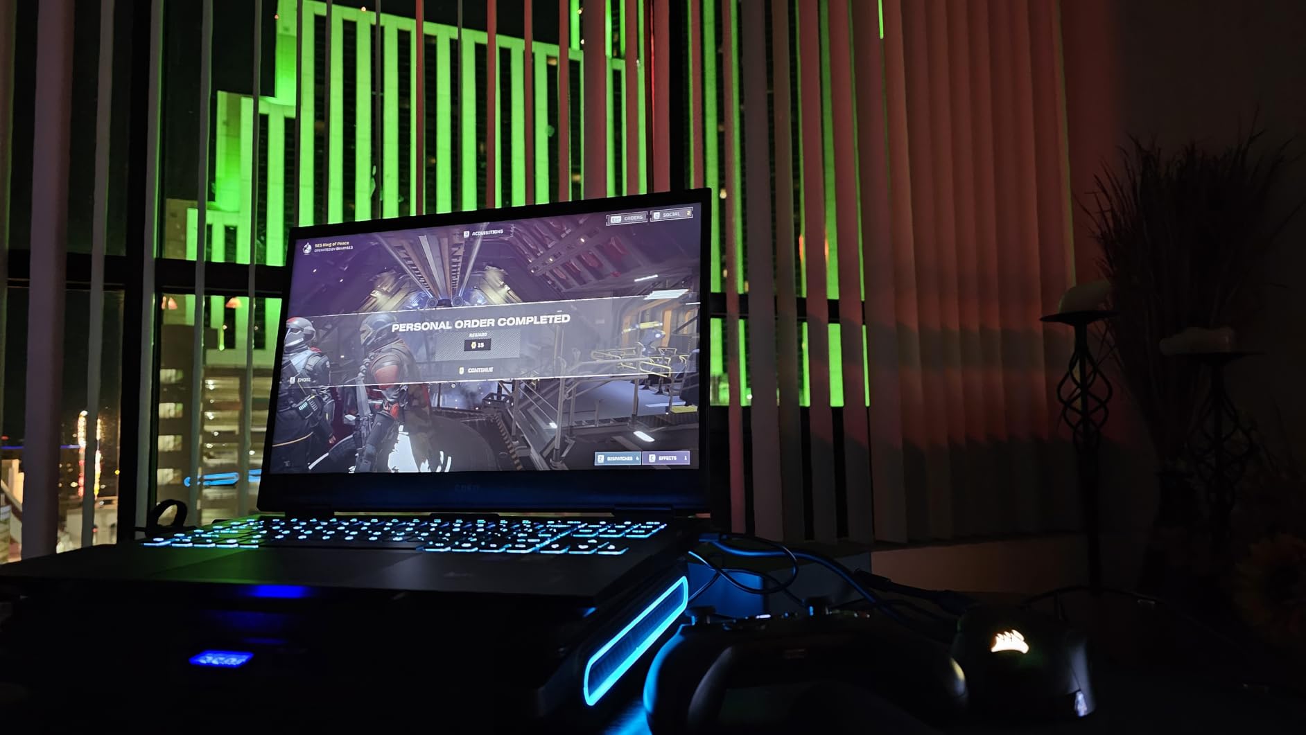 llano V10 Gaming Laptop Cooling Pad, RGB Laptop Cooler Stand with Powerful 4.72 Inch External Turbo Cooling Fan, Fast Cooling Computer 13-17.3in, Button Control, 3 Adjustable Stand, 4-Port USB C&A customer photo 1