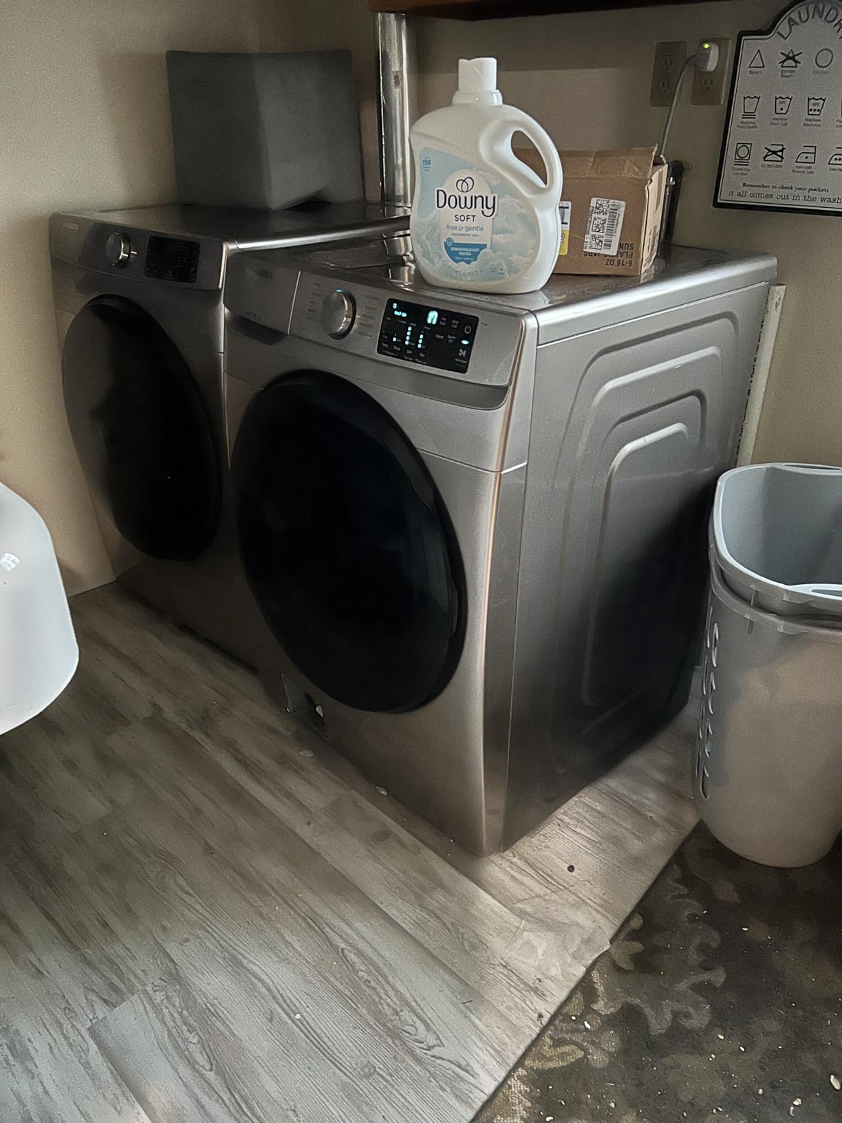 Royxen Laundry Countertop with 2-Tier Shelf Universal Fit, Washer and Dryer Countertop with Storage Space, Shelf Height 11.5 Inches, Solid Wood Core, Oak customer photo 2