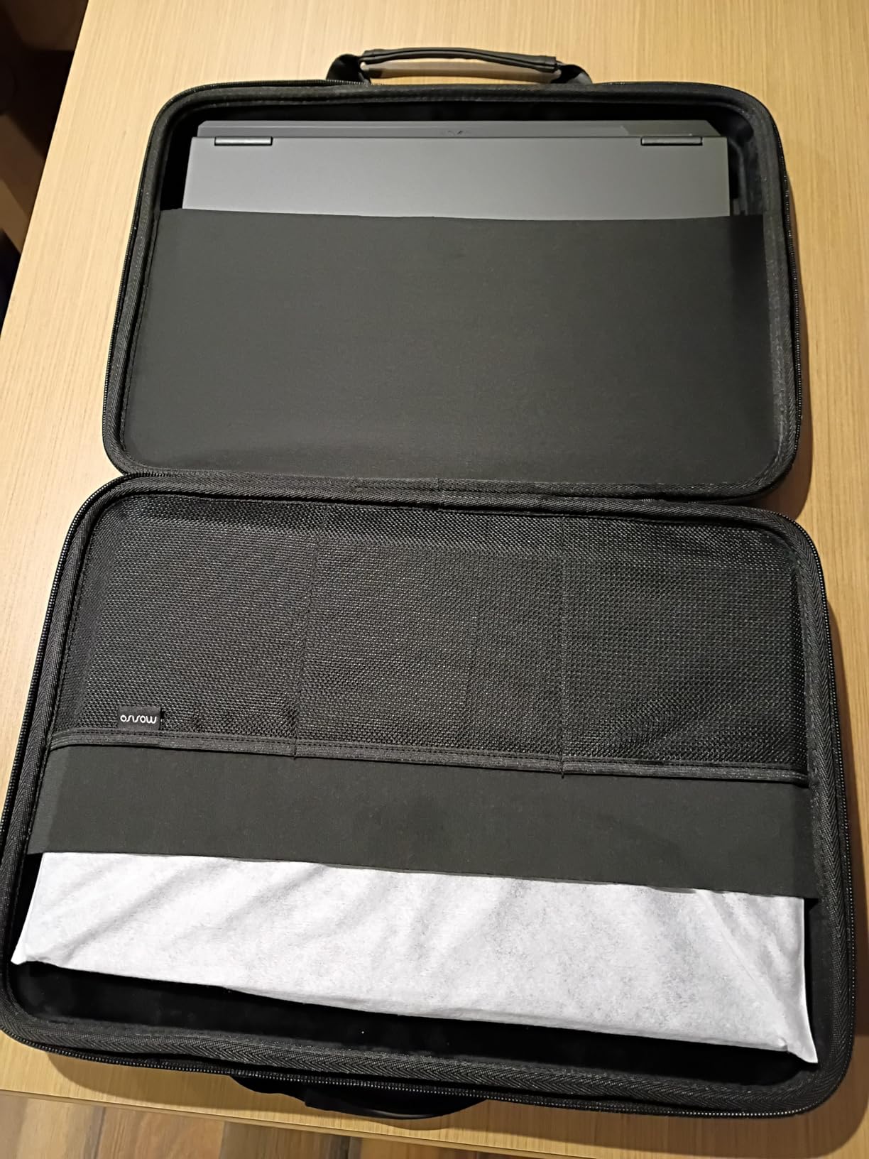 MOSISO 15.6-16 inch Laptop Hard Case, 15 inch Shockproof Waterproof Laptop Case Hard Shell Compatible with MacBook HP Dell, Carrying Sleeve Computer Bag with Sturdy Handle&Front Pocket&Belt, Black customer photo 1