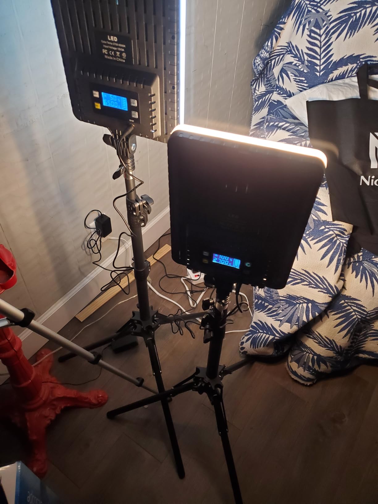 NiceVeedi 2-Pack Photography Lighting Kit, 36W Bi-Color Studio Lights 2700-6500K CRI 95+, Dimmable LED Video Light Kit with Remote Control & 72