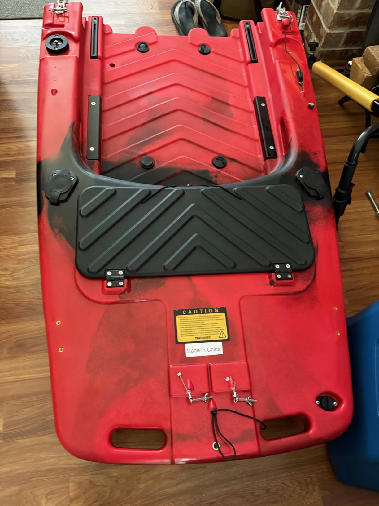 Reel Yaks Raider Modular Fishing Kayak - 9.5ft, 380 lbs Capacity, Black White Red - Pedal Fishing Kayaks for Adults & Youth, Sit on Top, Compact Storage, Lightweight, Easy Transport customer photo 2