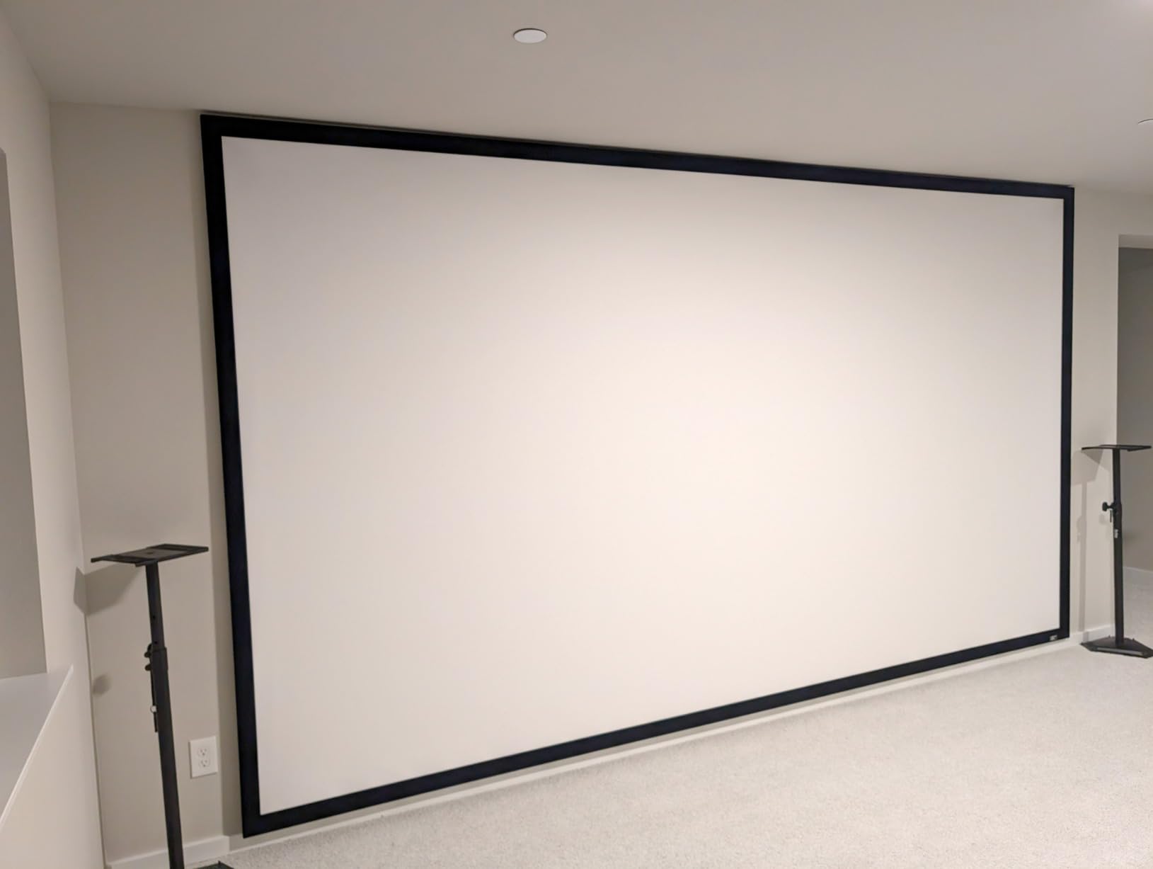 Elite Screens 103 inch UST ALR Projector Screen 16:9 4K 90% Ceiling Ambient Light Rejecting Edge Free Fixed Frame Grey Projector Screen Indoor Movie Screen Home Theater - AR103H-CLR3 customer photo 1