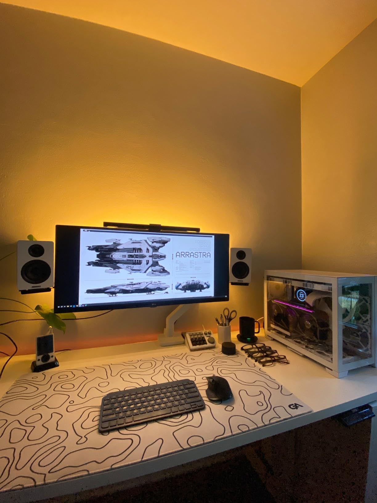 Nagao Seisakusho NB-SPKR-VESA Speaker Stand Compatible with Monitor Arm VESA Computer Monitor Speaker Installation customer photo 1