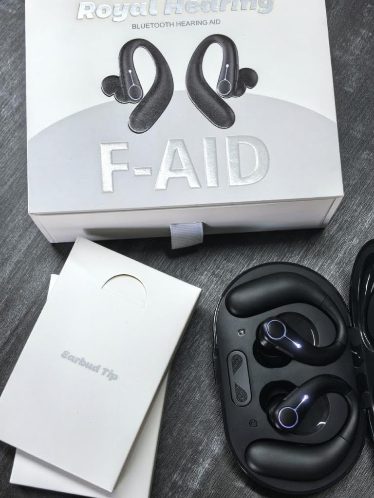 Hearing Aids, Hearing Aids for Seniors with Bluetooth, Rechargeable Hearing Aid with APP for People with Hearing Loss, 5 Levels of Volume Automatic Noise Cancellation, Clear Sound and Easy to Use, Black customer photo 2
