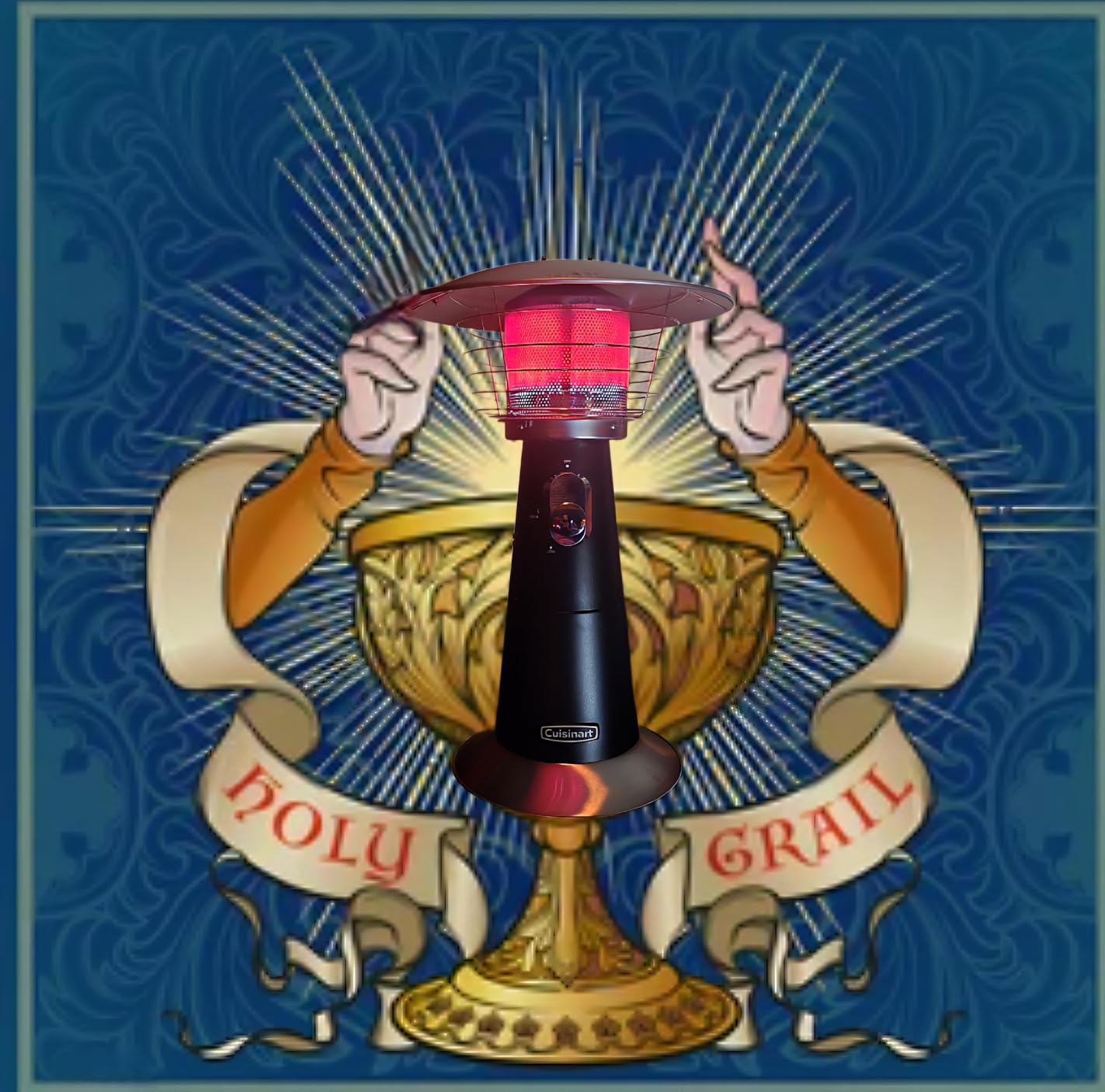 Cuisinart Portable Tabletop Patio Heater, 11,000 BTU Outdoor Propane Heater with Safety Tilt Switch and Adjustable Heat, Burner Screen Guard, 30 sq. Foot Heat Range, Gray customer photo 2