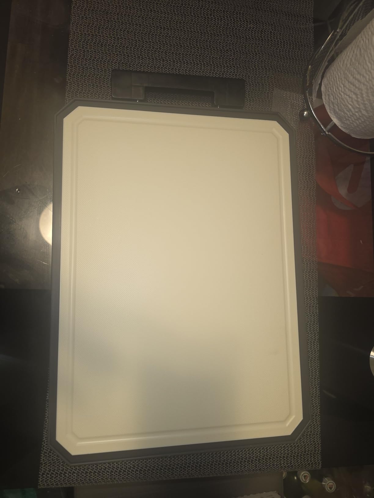 SNOWCLAD Stainless Steel Cutting Board,Double Sided Steel Bread Boards for kitchen,Stainless Steel/Wheat straw pp Large Board for meat,non toxic Chopping,16 * 11 Inch,Dishwasher Safe customer photo 2