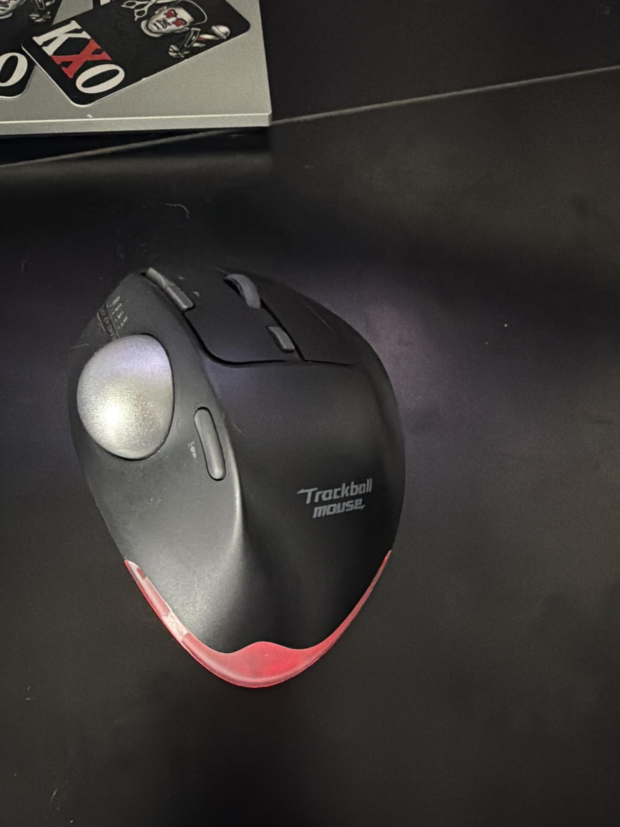 TRELC Wireless Trackball Mouse, Ergonomic Rollerball Mouse with 4800 DPI/7 Programmable Buttons, Thumb Control Mice, Rechargeable Optical Mouse for 3 Devices, for Windows, PC, Laptop, Tablet (Black) customer photo 1