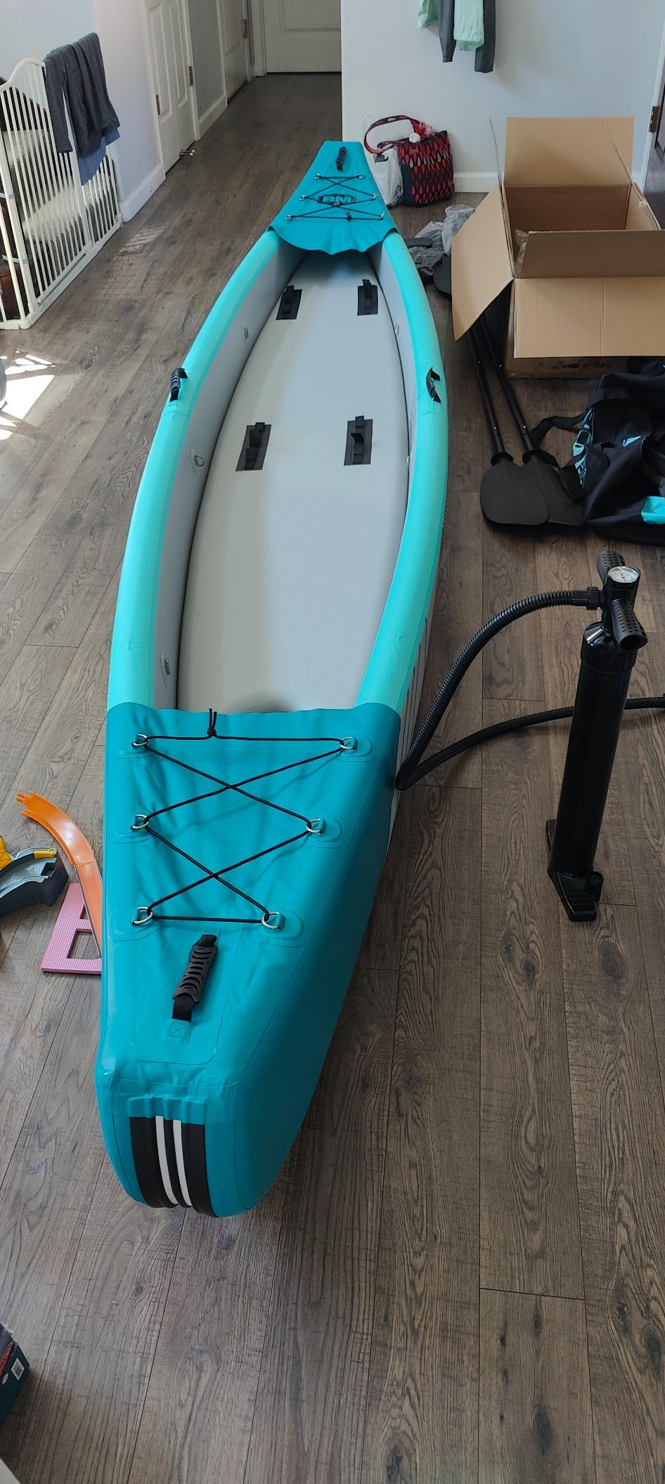 BEYOND MARINA Inflatable Kayak 1 & 2 & 3 Person Adult- Full Drop Stitch Kayak with Aluminum Paddles, Seats, Footrests, Pump, Fins customer photo 2