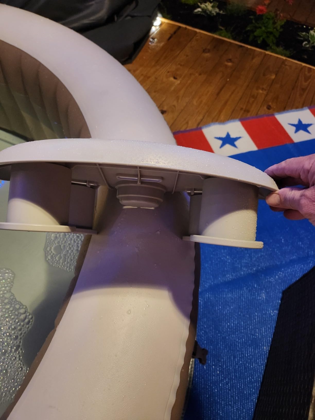 INTEX 28425EH PureSpa Bubble Massage Spa Set Outdoor Inflatable Portable Hot Tub, Includes Energy Efficient Spa Cover, Saltwater System Ready, 4 Person, 77in x 28in customer photo 2