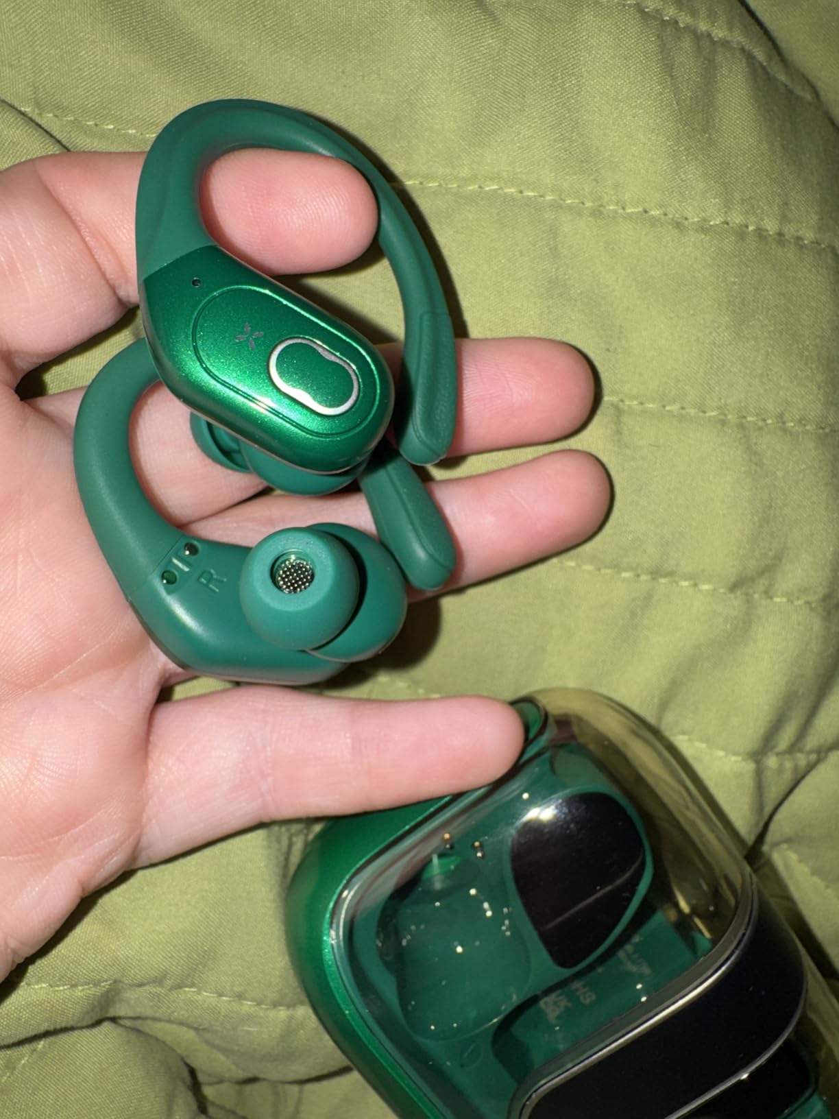 Wireless Earbuds 75hrs Bluetooth 5.4 Headphone Sport, 2026 Bluetooth Earbuds Stereo Deep Bass Over Ear Bud with Earhooks, ENC Noise Cancelling Mic, IPX7 Waterproof Earphone for Gym/Workout, Royal Blue customer photo 2