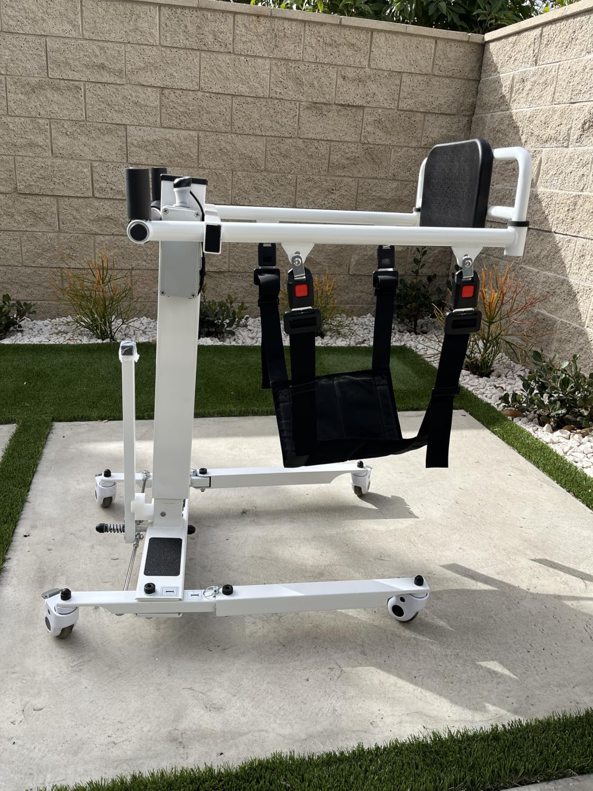 Patient Lift Transfer Chair - Electric Assist Lift Aid for Home Care Use - Portable Folding for Car - Transport Wheelchair for Seniors, Adults & Disabled customer photo 2