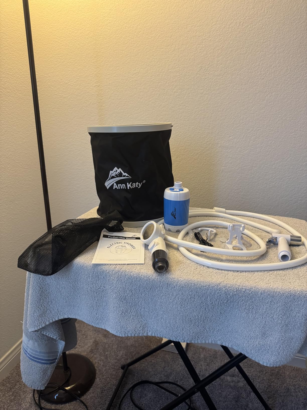 Portable Camping Shower Outdoor Camp Shower Pump,Upgrade Rechargeable Electric Shower Pump with Intelligent Digital Display Multiple Spray Modes for Camping, Hiking, Traveling,RV customer photo 1