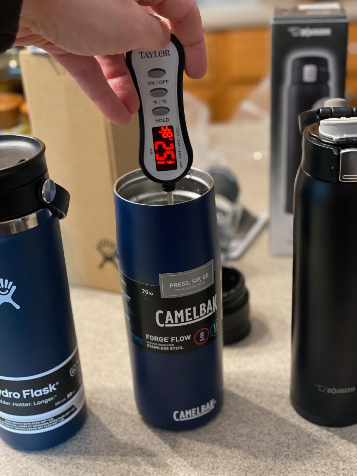 Hydro Flask Flex Sip Coffee Tumbler - Insulated Stainless Steel, Non Spill, Leak Proof Travel Coffee Cup 16 Oz Fossil Brown customer photo 2