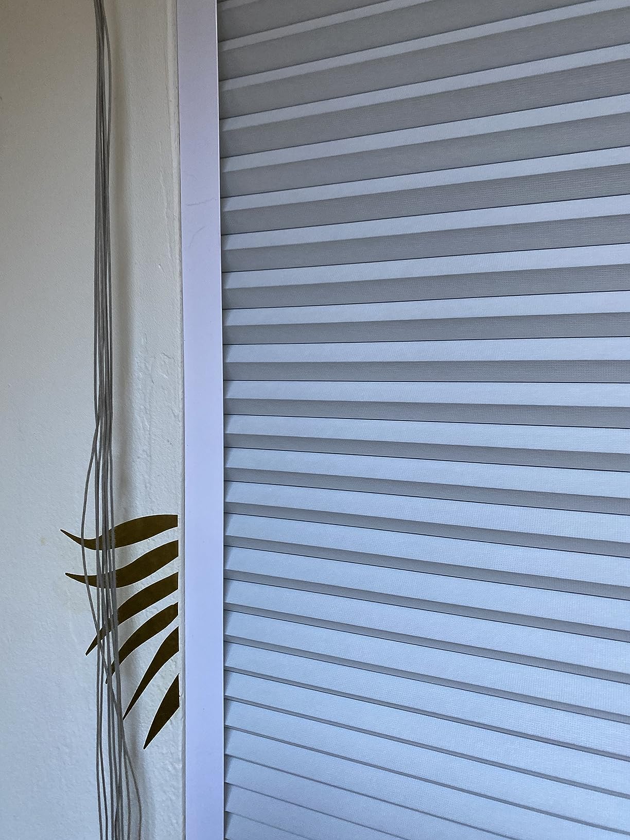 Changshade Motorized Cellular Shades with Remote Control Smart Blinds Compatible with Alexa, Google Home, Smarthings, Custom Size Electronic Automatic Shades for Indoor Windows Doors, Blackout, White customer photo 1