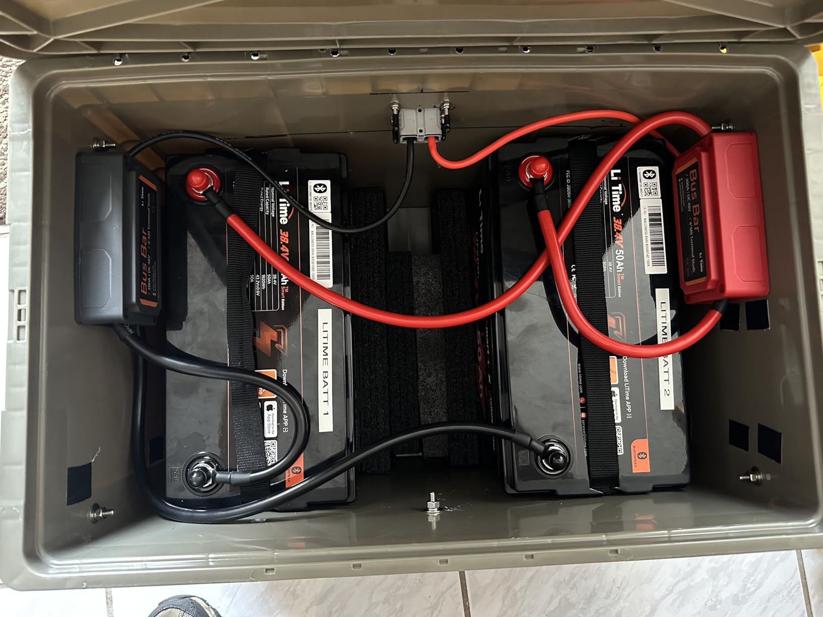 LiTime 36V 50Ah Trolling Motor Bluetooth Low-Temp Protection LiFePO4 Battery Buit in 50A BMS, Deep Cycle Group31 Lithium Iron Phosphate Battery Perfect for Trolling Motors, Marine, Boat, Home Energy customer photo 2